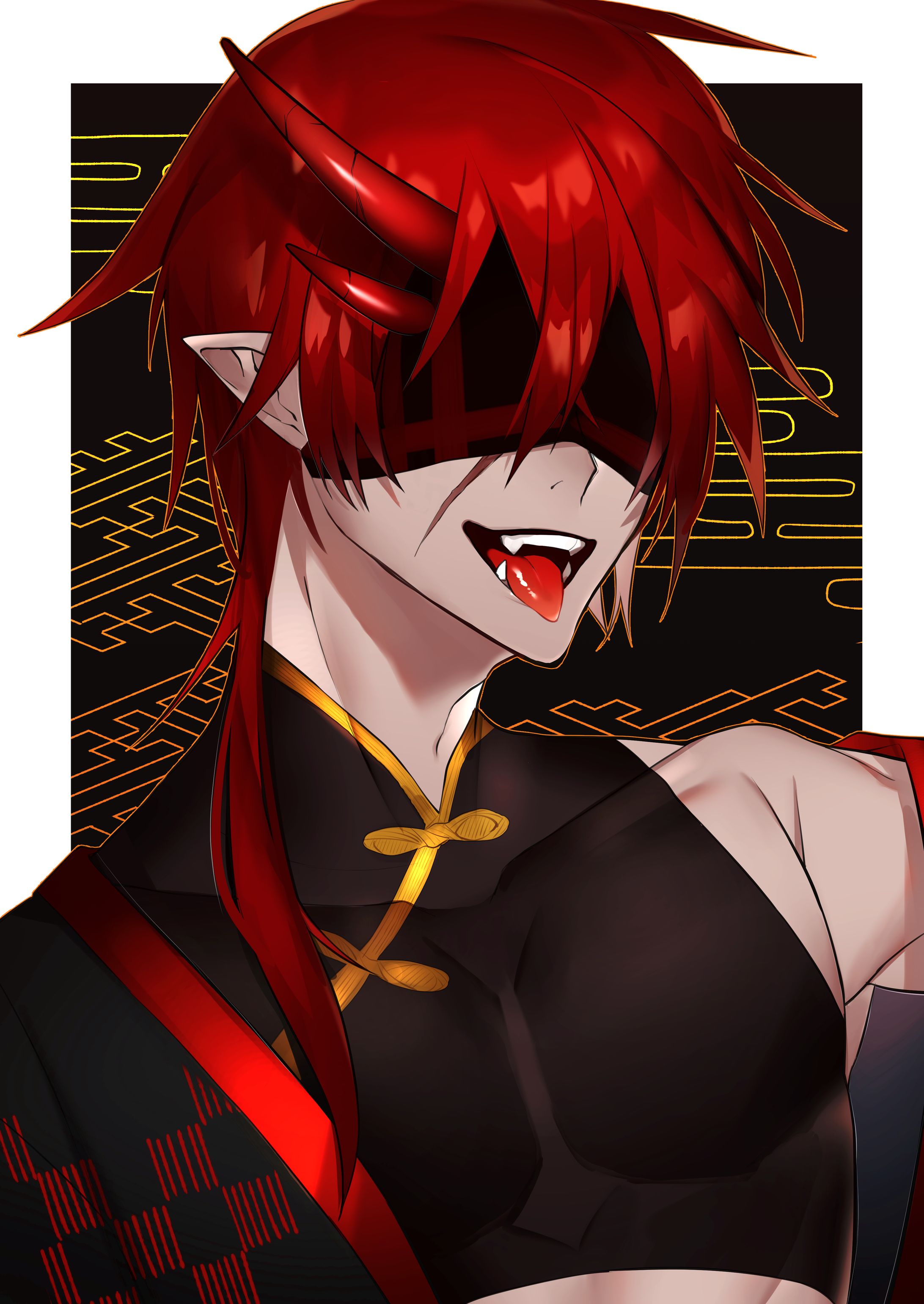 【キャラクターデザイン】褐色ツノっ子-1