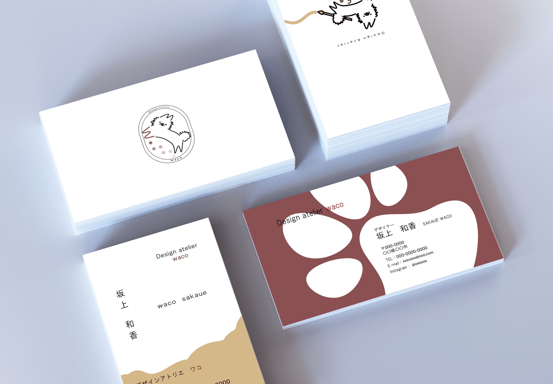 【名刺】Design atelier waco 名刺-1