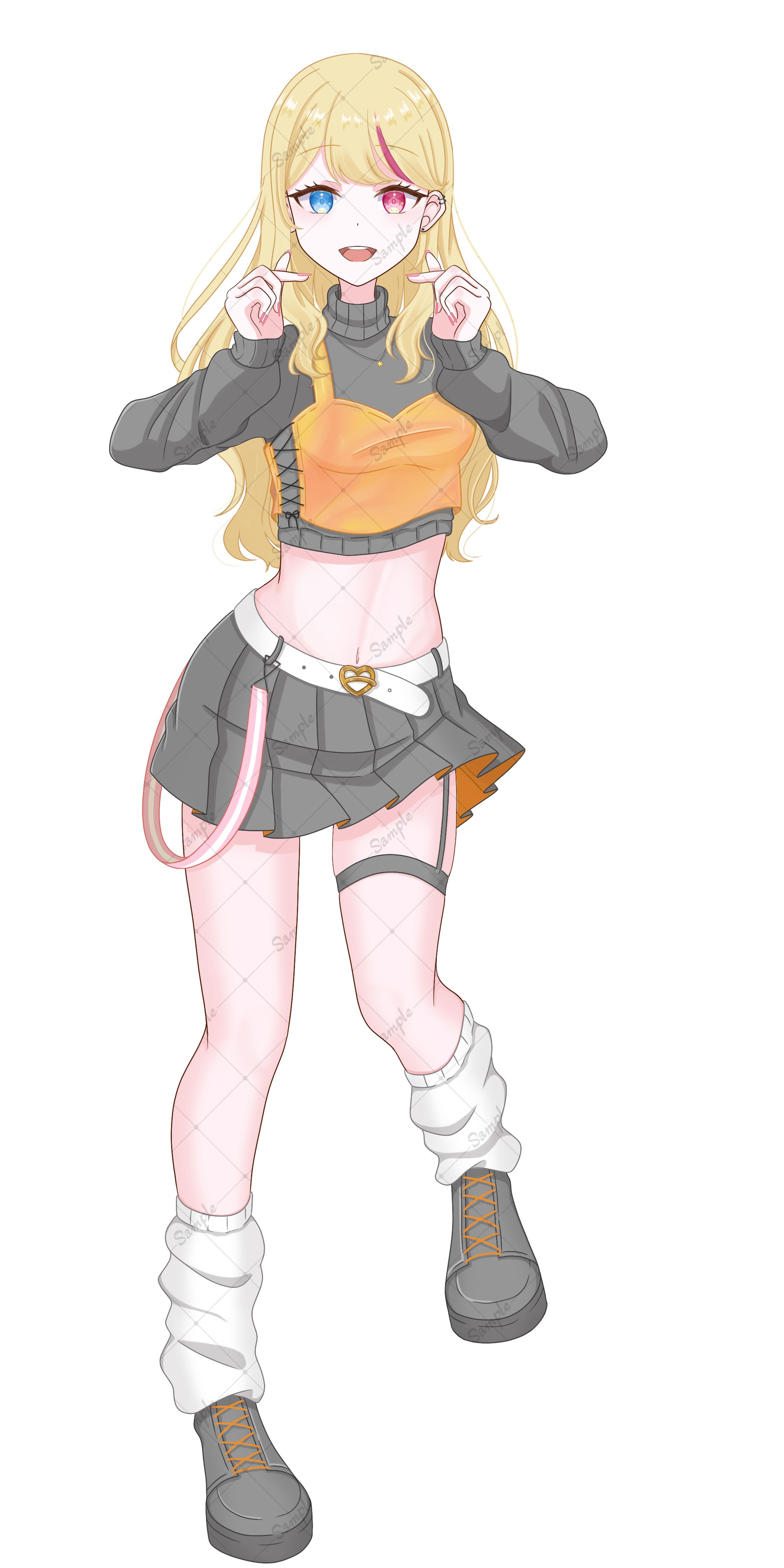 ココナラ納品 IRIAM立ち絵(キャラデザ含)-1