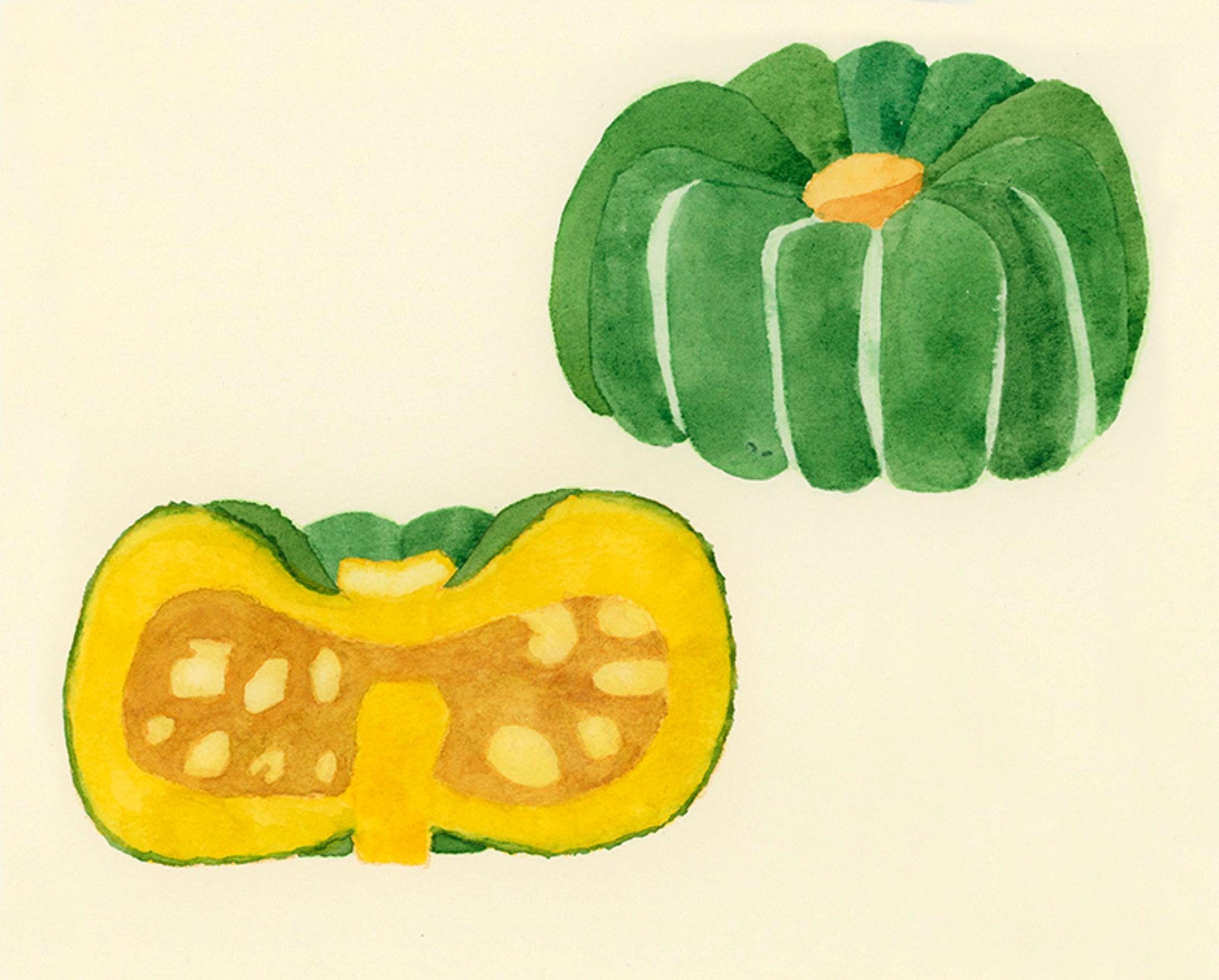水彩　野菜　デフォルメ-1