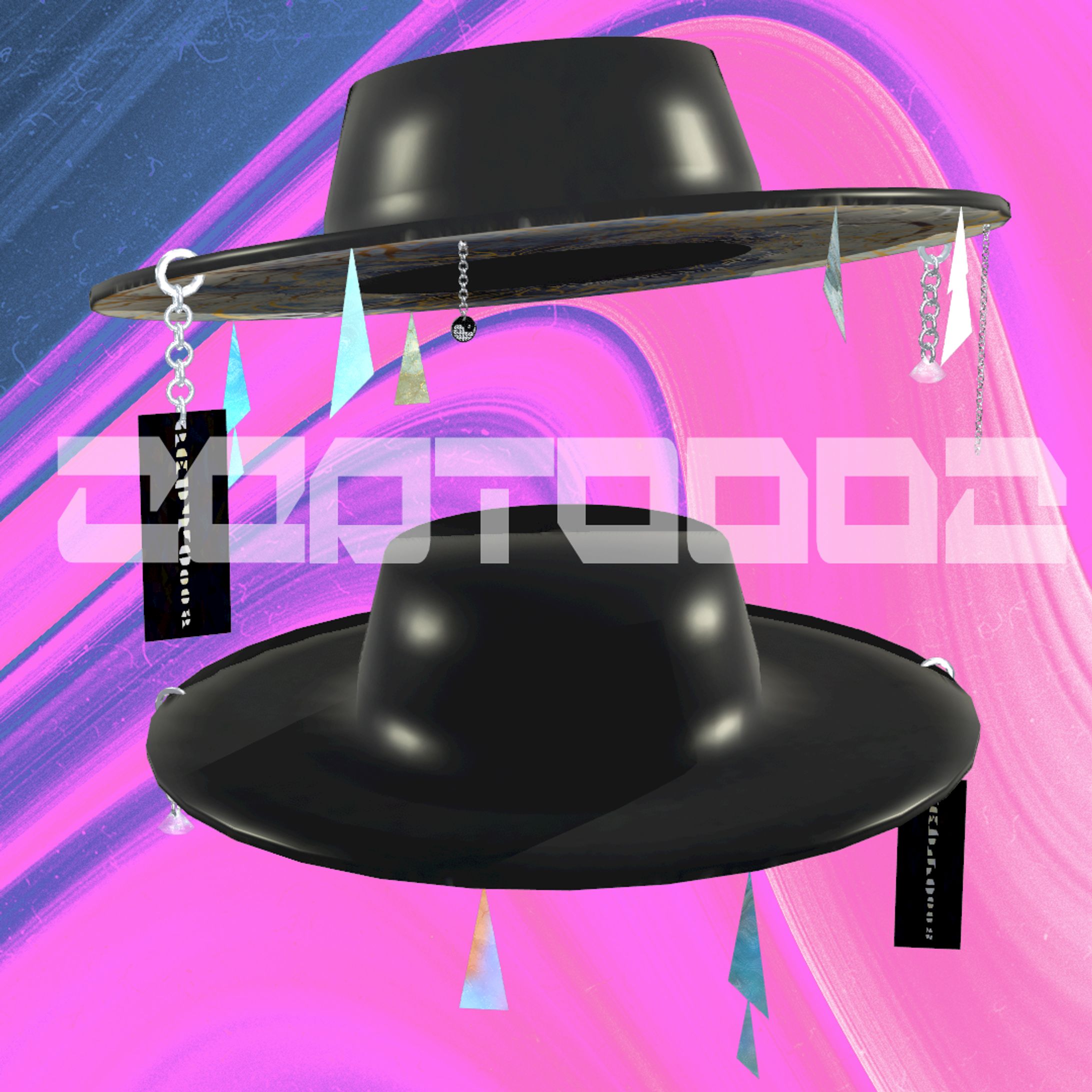 【3Daccessory】ZEPTO002/China HAT＆studs armbelt/.blend+FBX-1