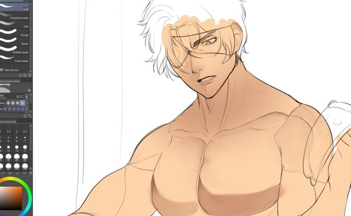 Ramdom #drawing #wip 

#anime #manga #ikemen #bara #muscles #oc