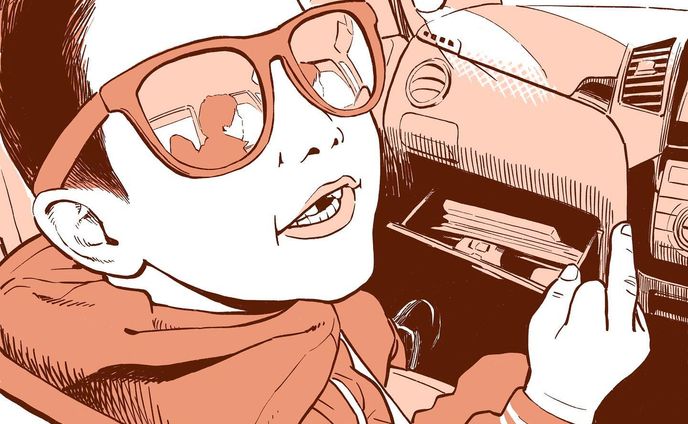 in the car
#うちの息子のポートレイト
#illustration #portrait #boy