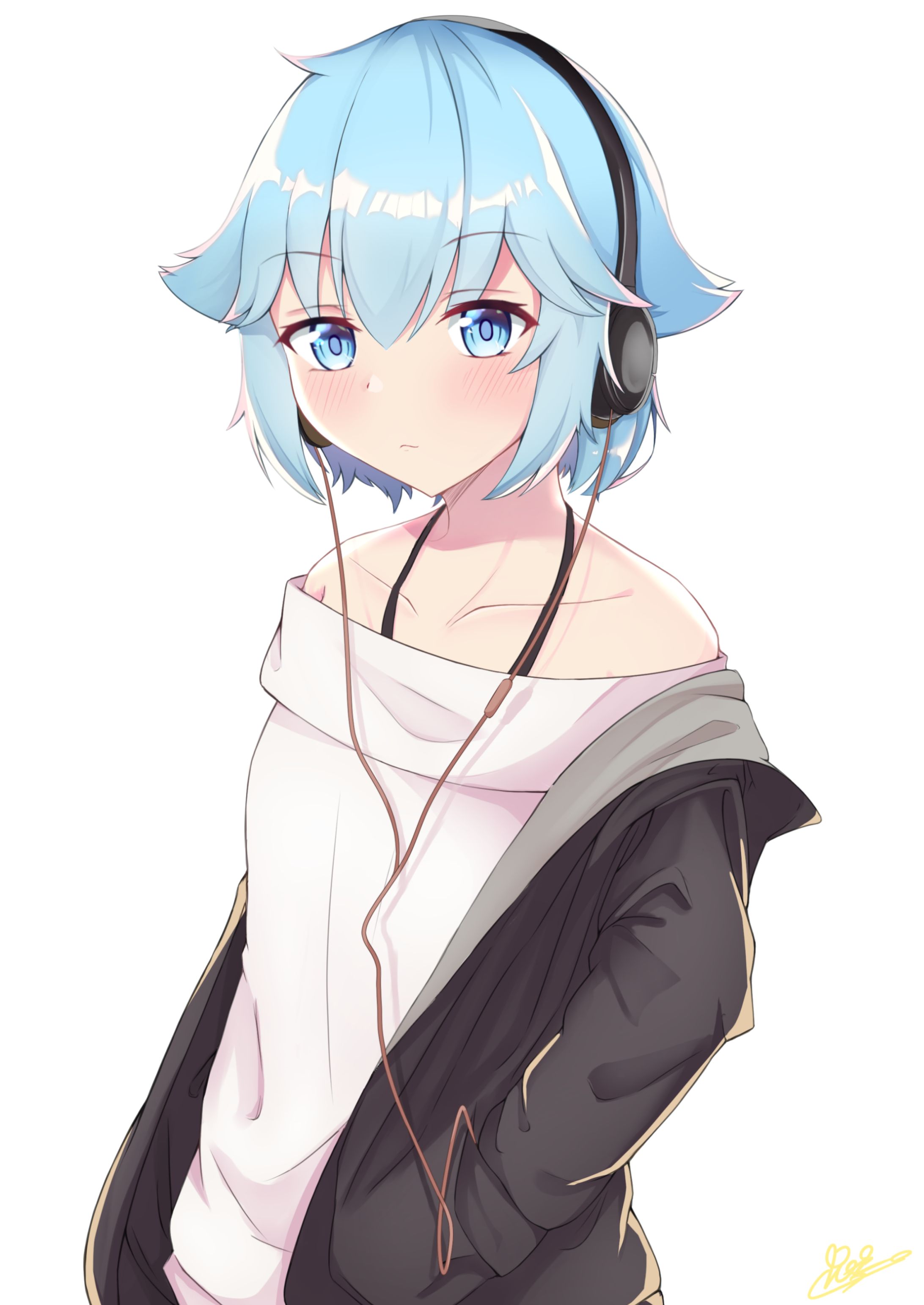 【FA】青髪ヘッドホン-1