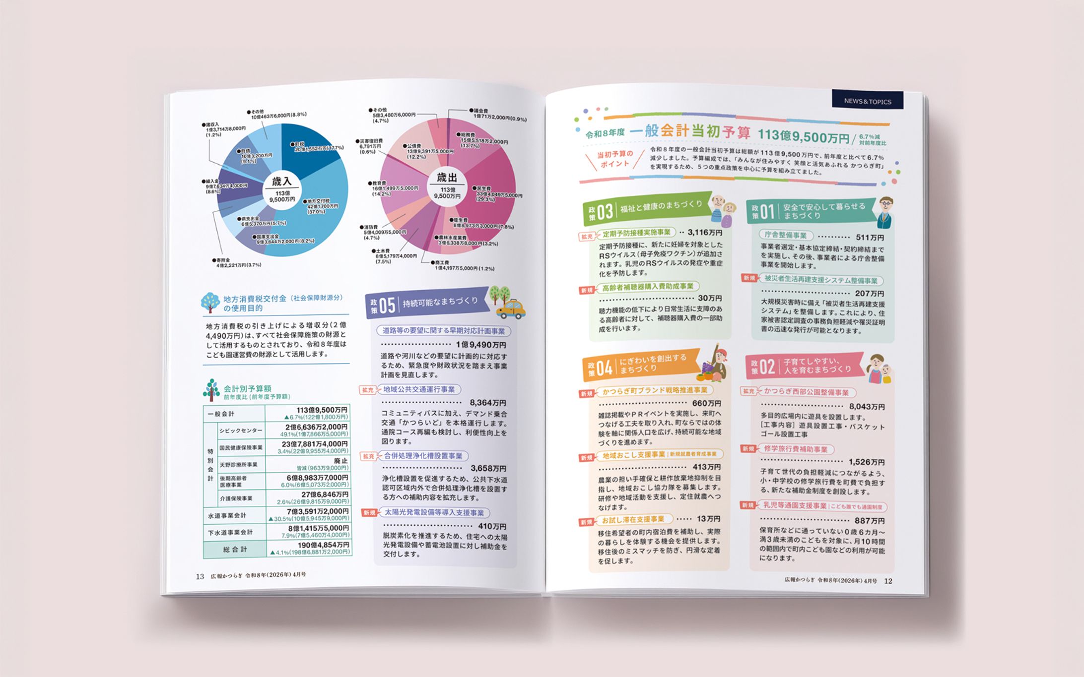 冊子 | 広報誌 A4見開き-1