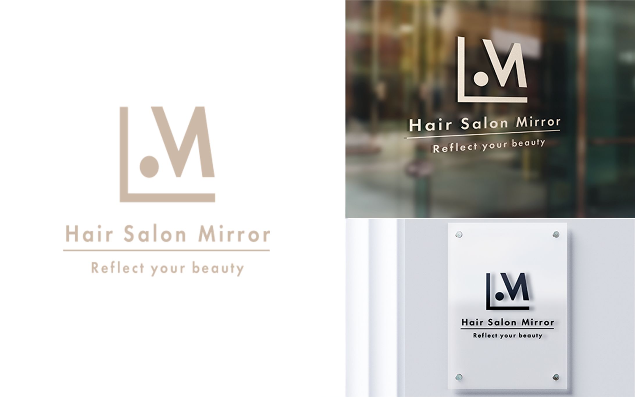 ヘアサロンMirrorロゴ(架空)-1