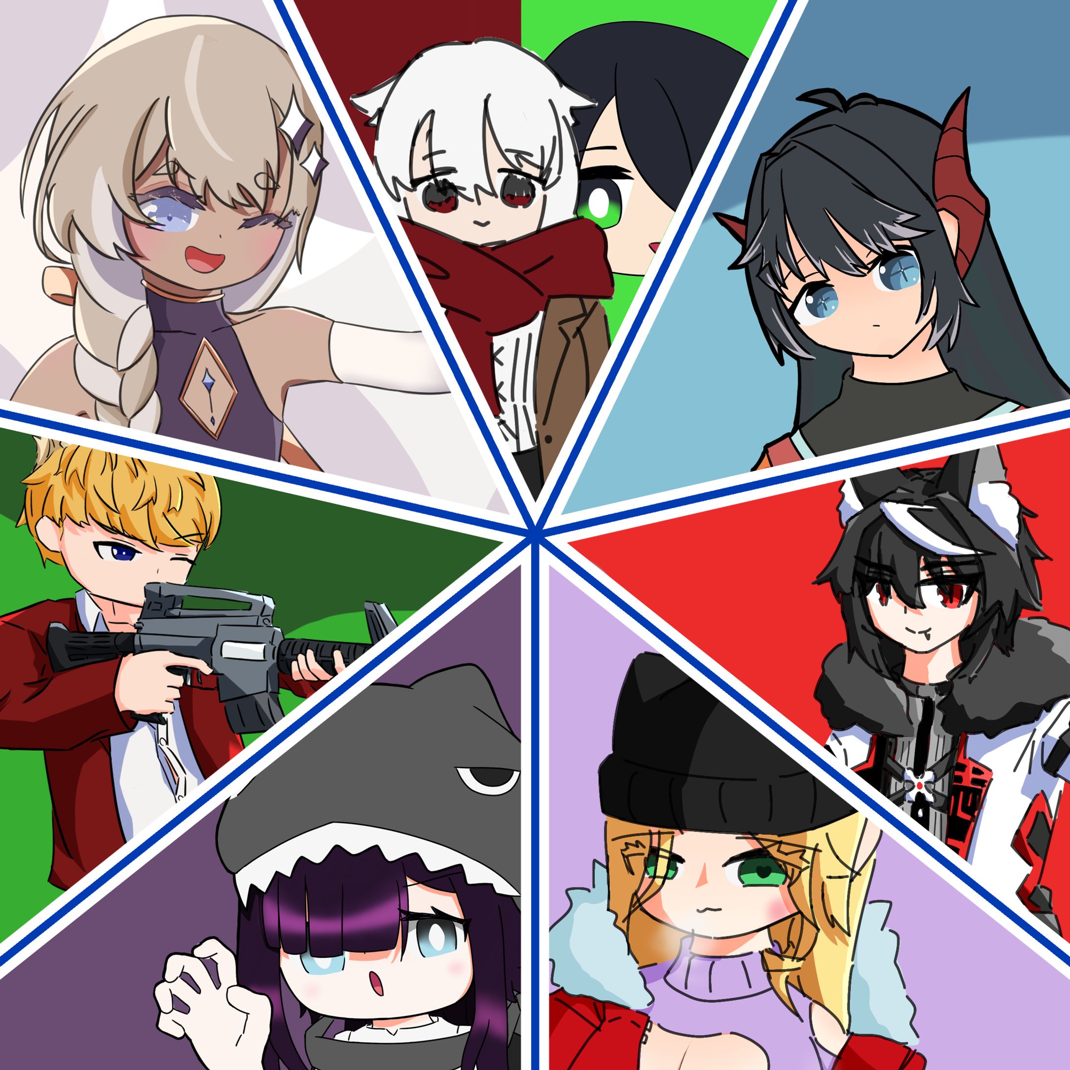 【ファンアート】2023年に描いたVさんたち-1