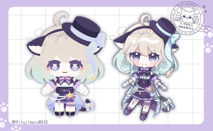 ご依頼ぬい風イラスト＆SDイラスト