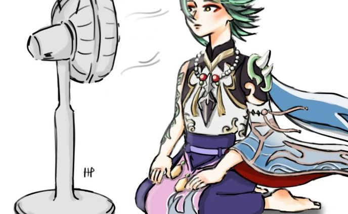 ang init kasi dito sabi ni xiao ☀️
[inspo by unknown artist i found on pinterest ♡]

-

id main him if i had him 😔 also dont mind the off physics of his hair and shadows around him :"DD im still working on where i should place my light source sjjssj

-

#genshinimpact #genshin #genshinimpactfanart #fan #art #openrp #game #videogame #video #illustration #drawing #draw #art #artwork #artph #hot #electricfan #digital #digitalart #procreate #pinterest