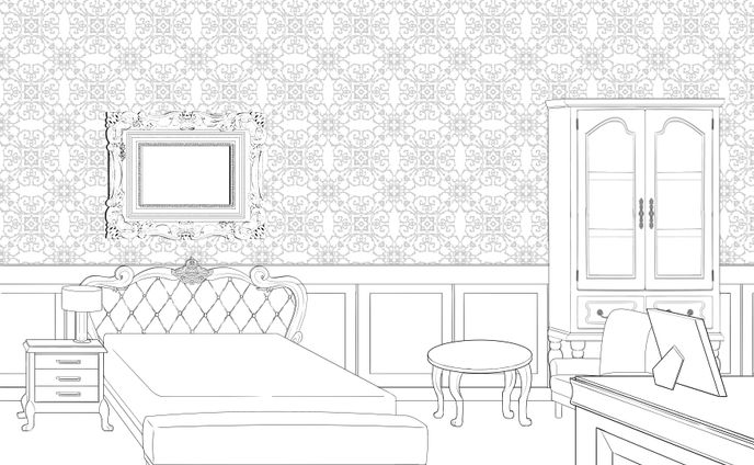 背景習作「ベッドルーム」