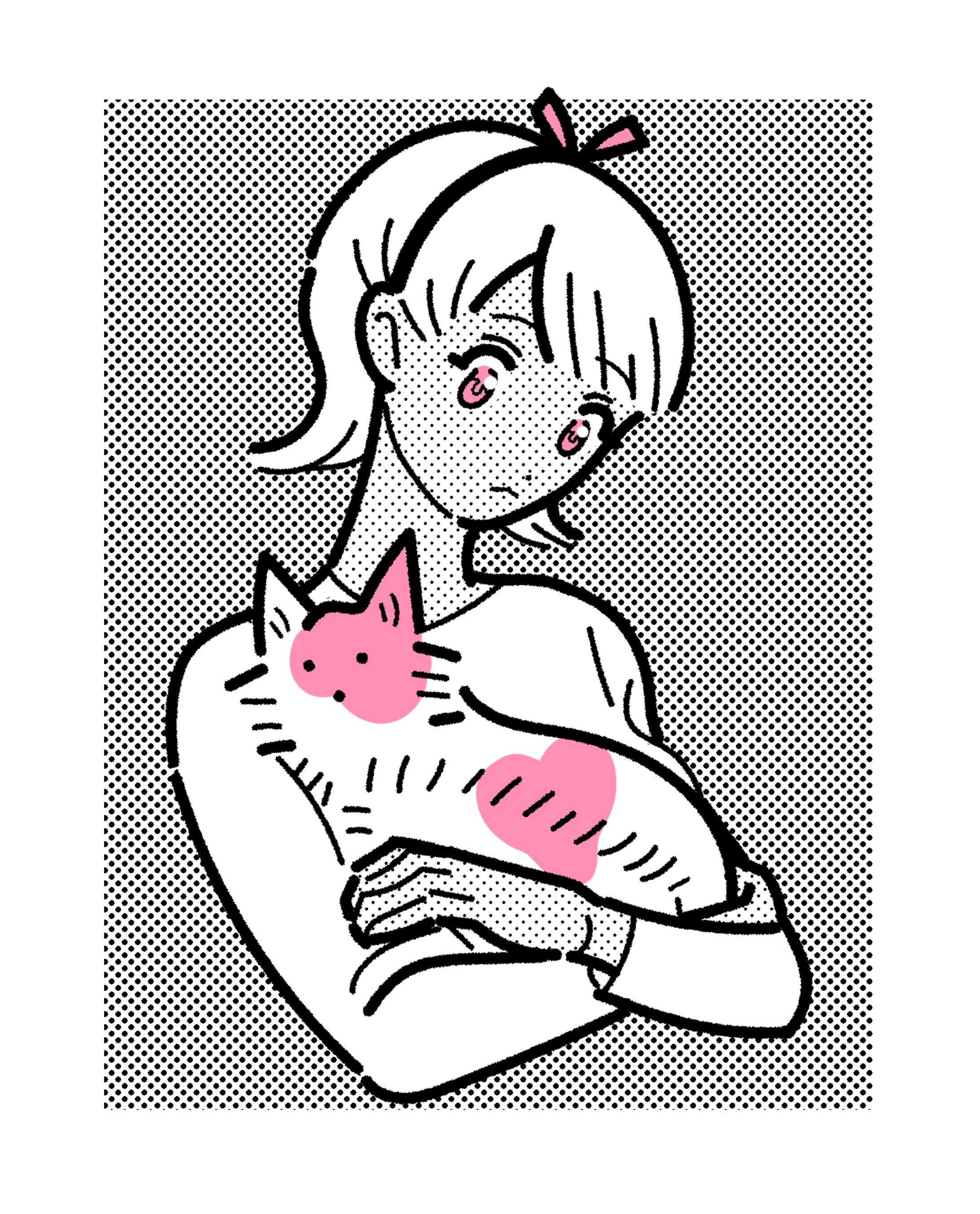 少女と猫-1