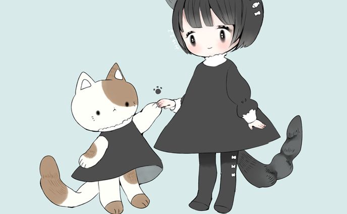 ねことおんなのこ