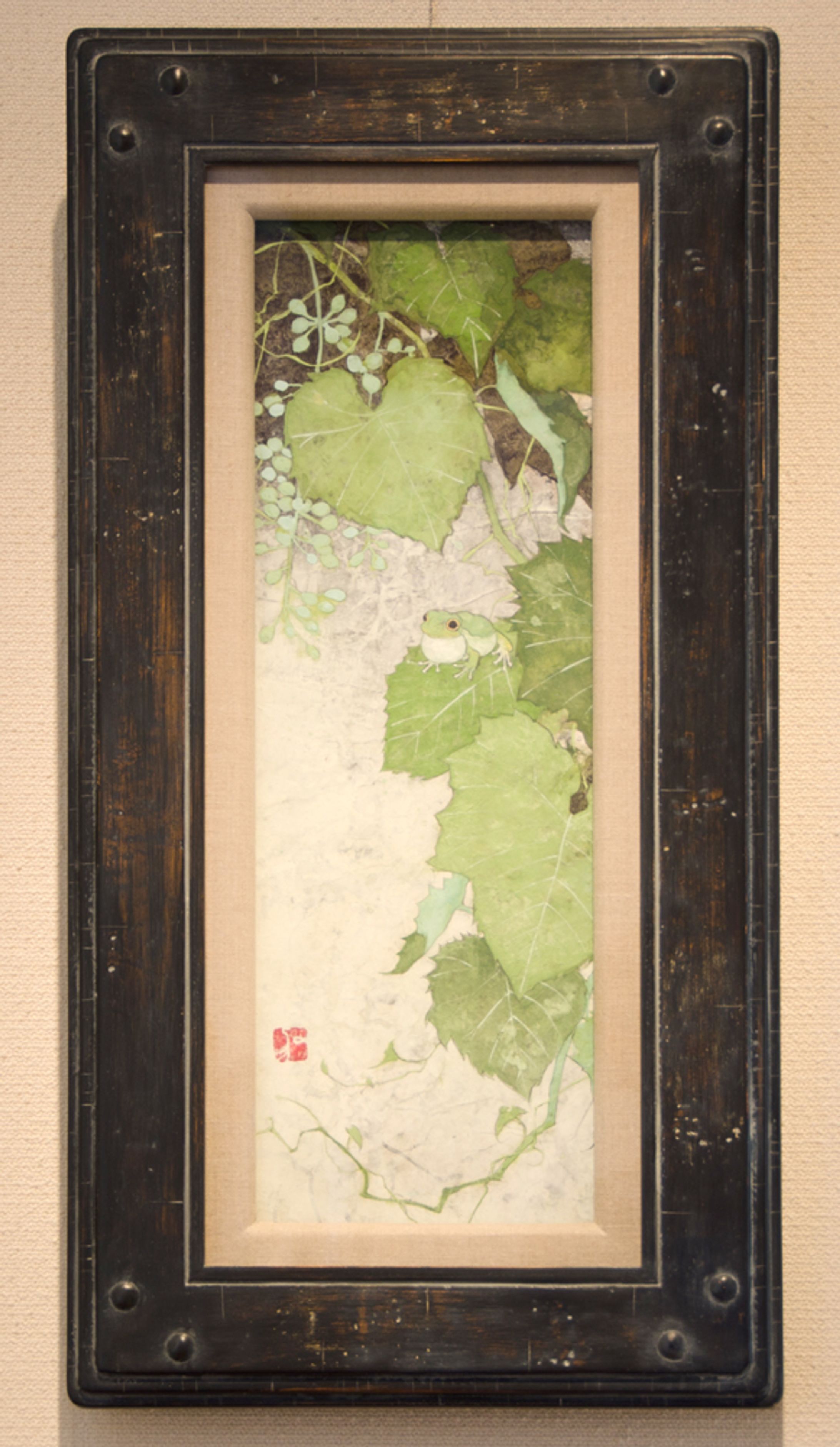 〜2016　日本画作品 14点（蛙、植物）-1