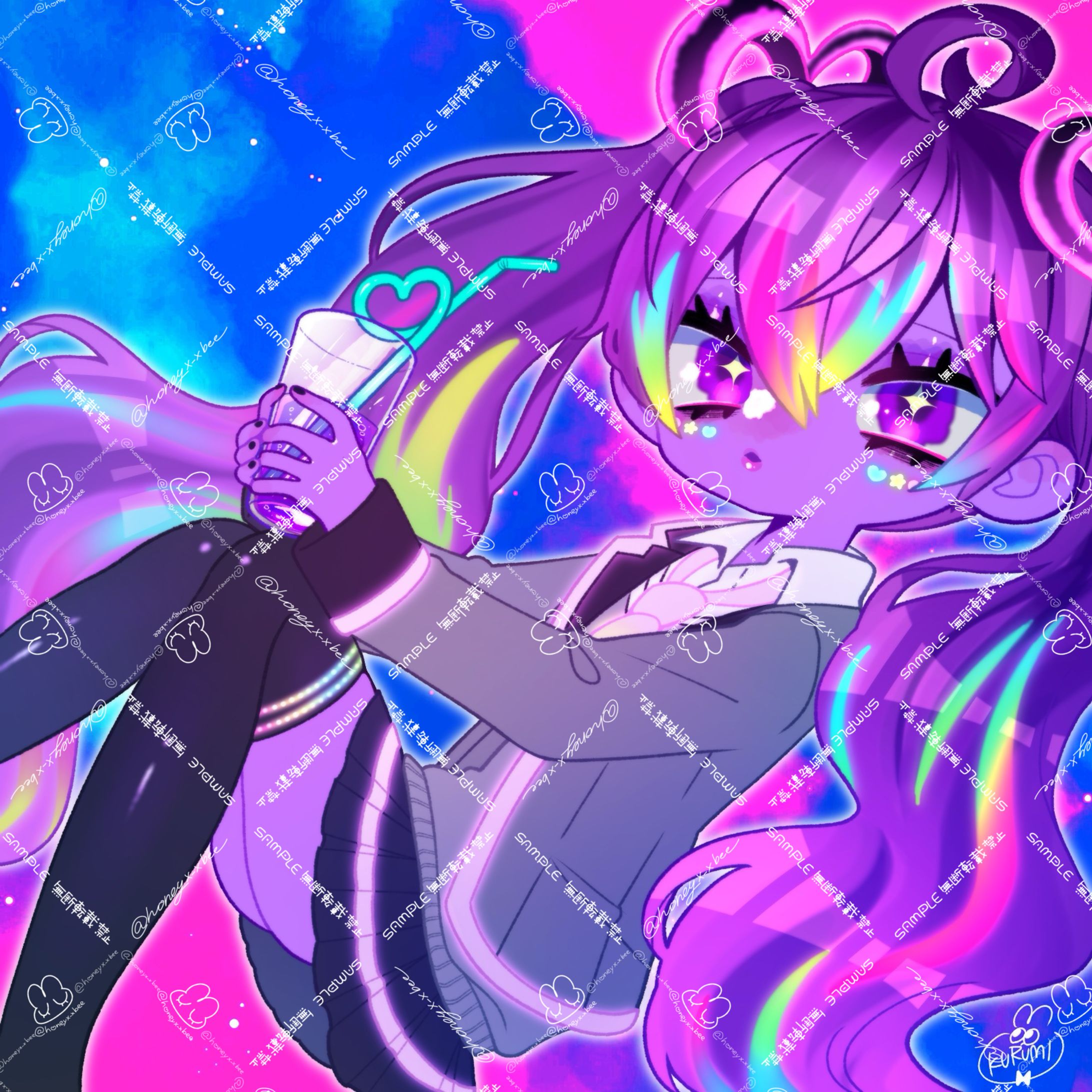 ena🎶ネオン･笑生様 イラスト-1