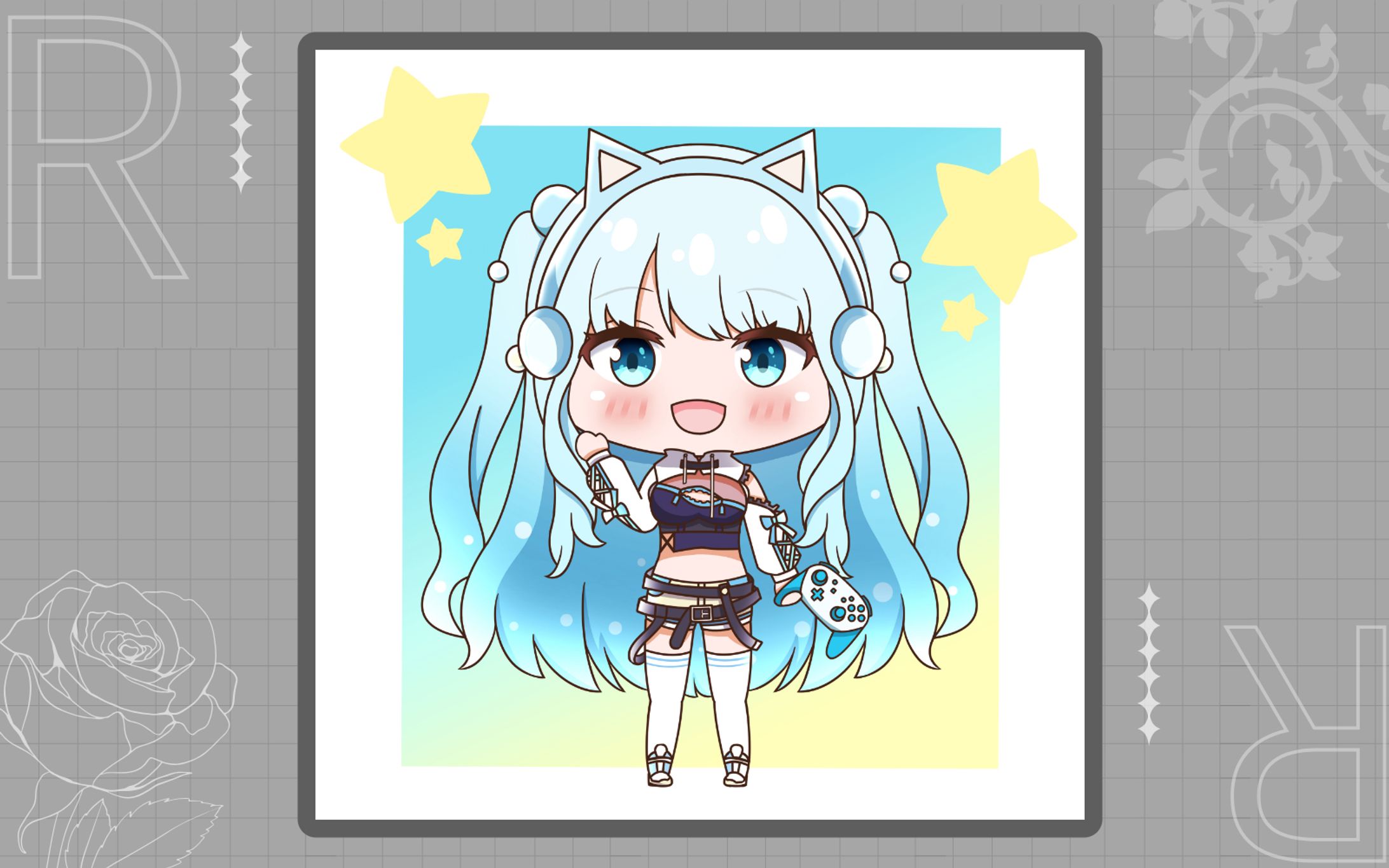 リスナー様依頼　夏宮らむねさんゲーマー衣装-1