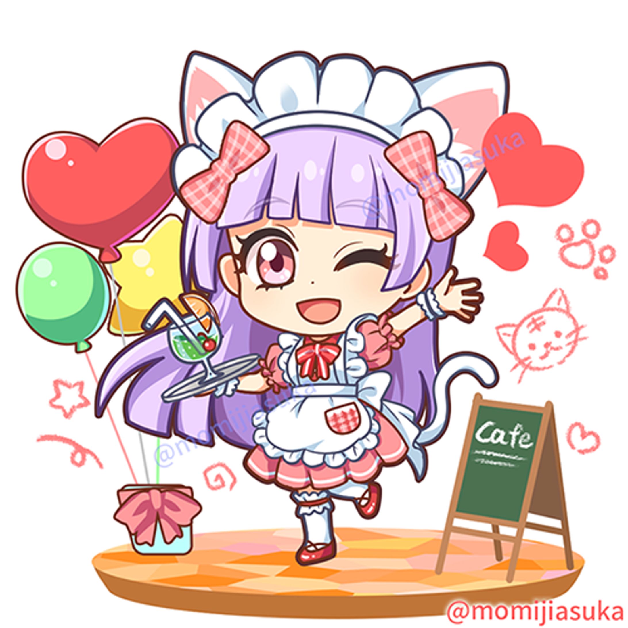 2022-0510 メイドの日イラスト 百合ちゃん-1