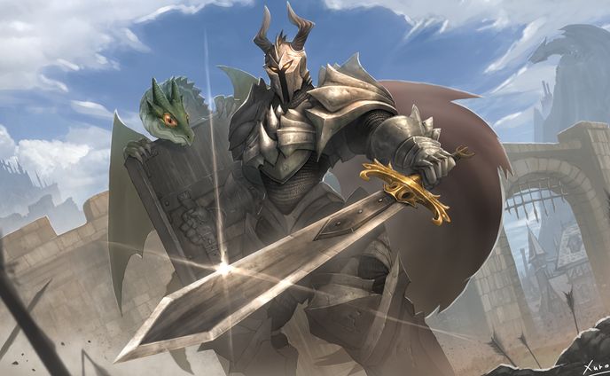 ファンタジー甲冑キャラクター