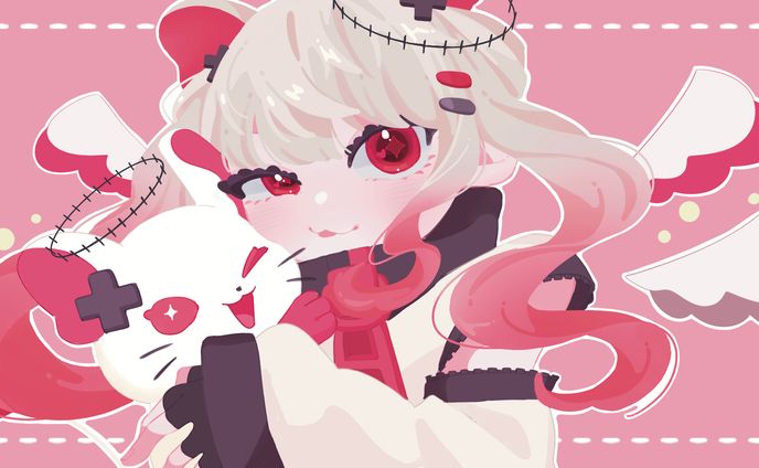 【commission】Vtuber/甘噛すもも様 グッズイラスト