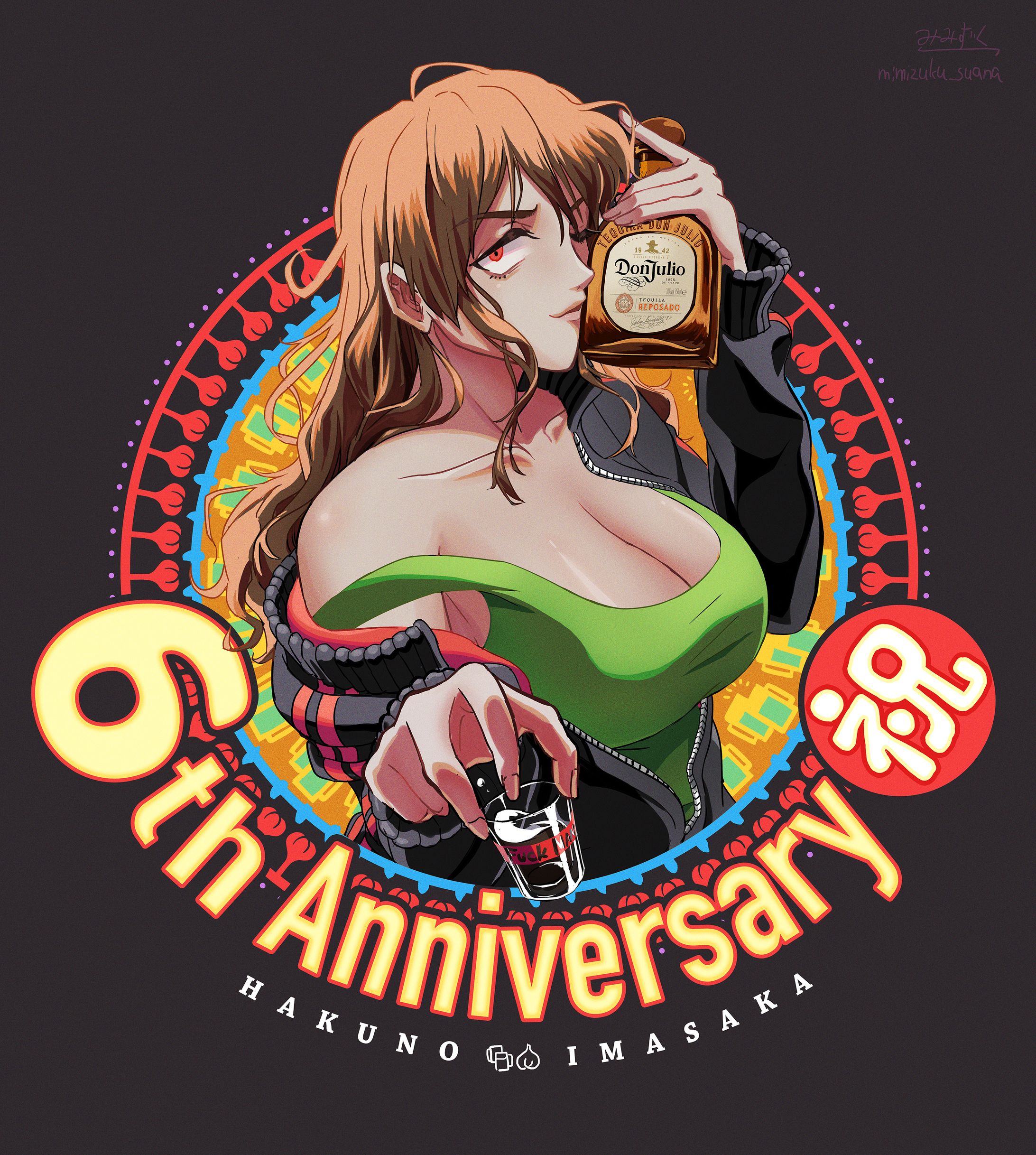 VTuber_今酒ハクノFA_６周年記念落書き-1