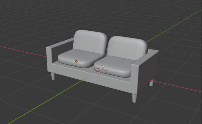 3DCG　ソファ
