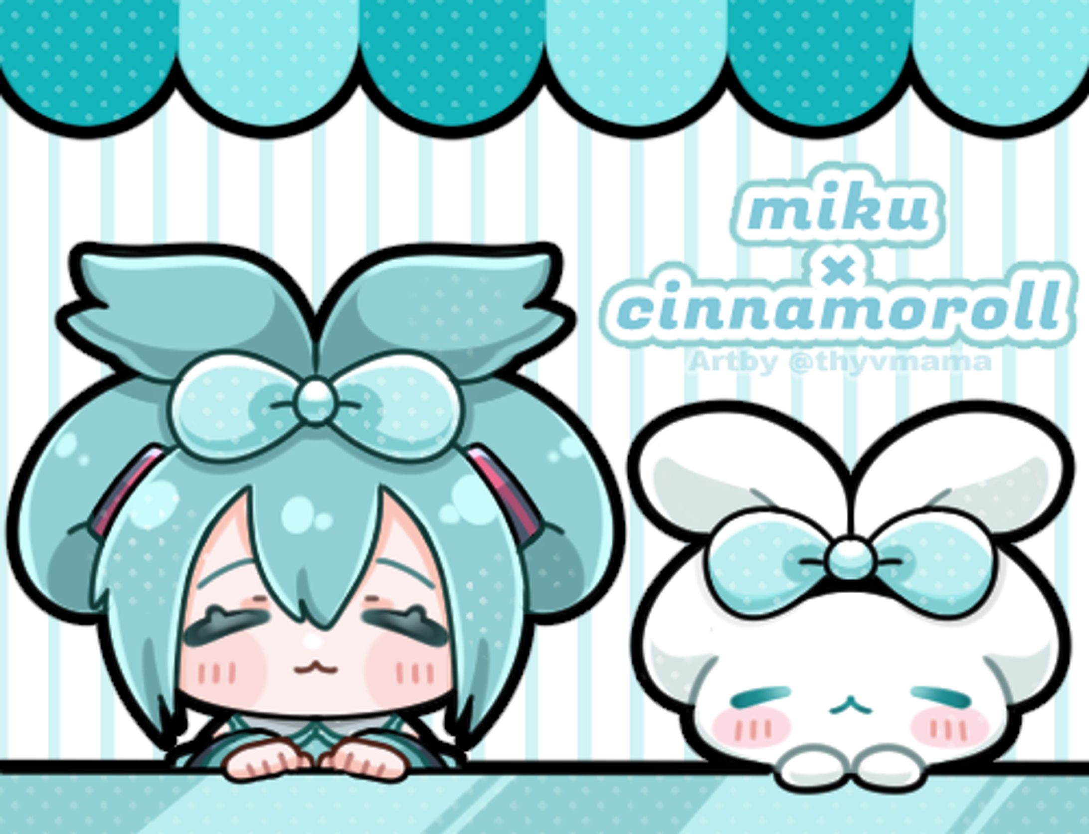 シナ×ミクコラボ/趣味絵-1