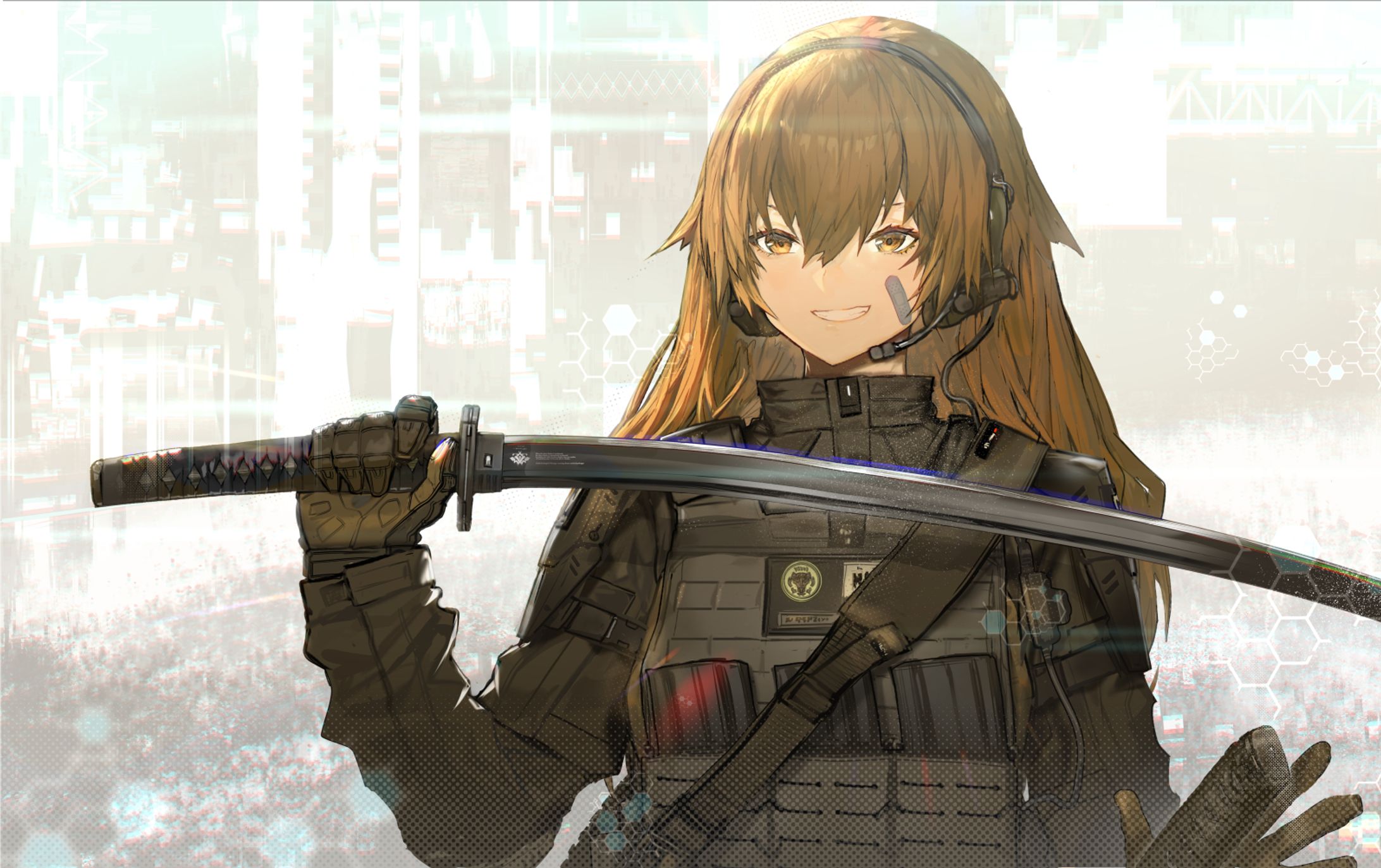 「創作」ＳＦ特殊部隊　炭素コーティング刀装備-1