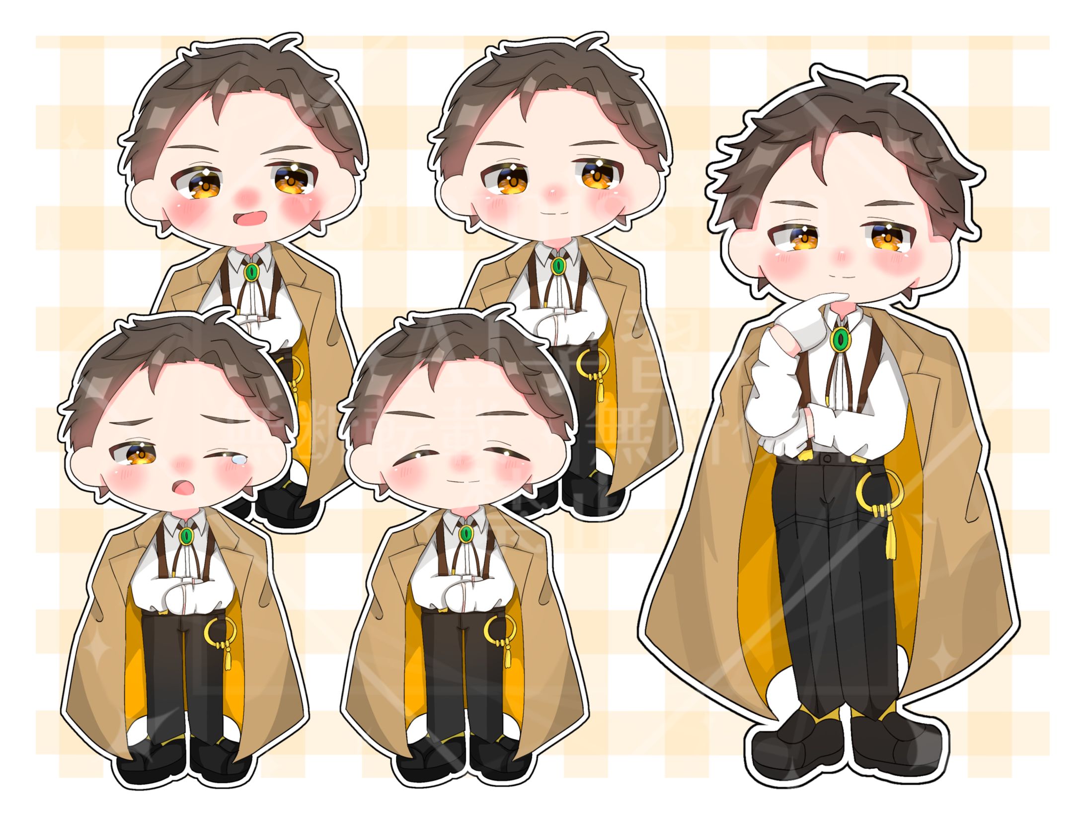 ミニキャラ･ちびキャラ全身+表情差分3種 /猫丸裕様-1