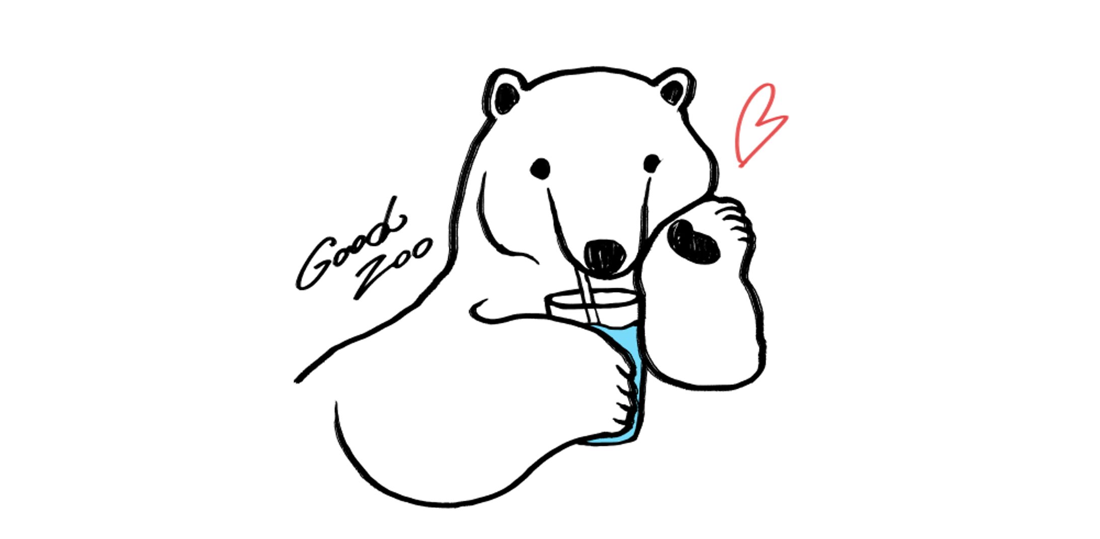 動物園白熊Tシャツ-1