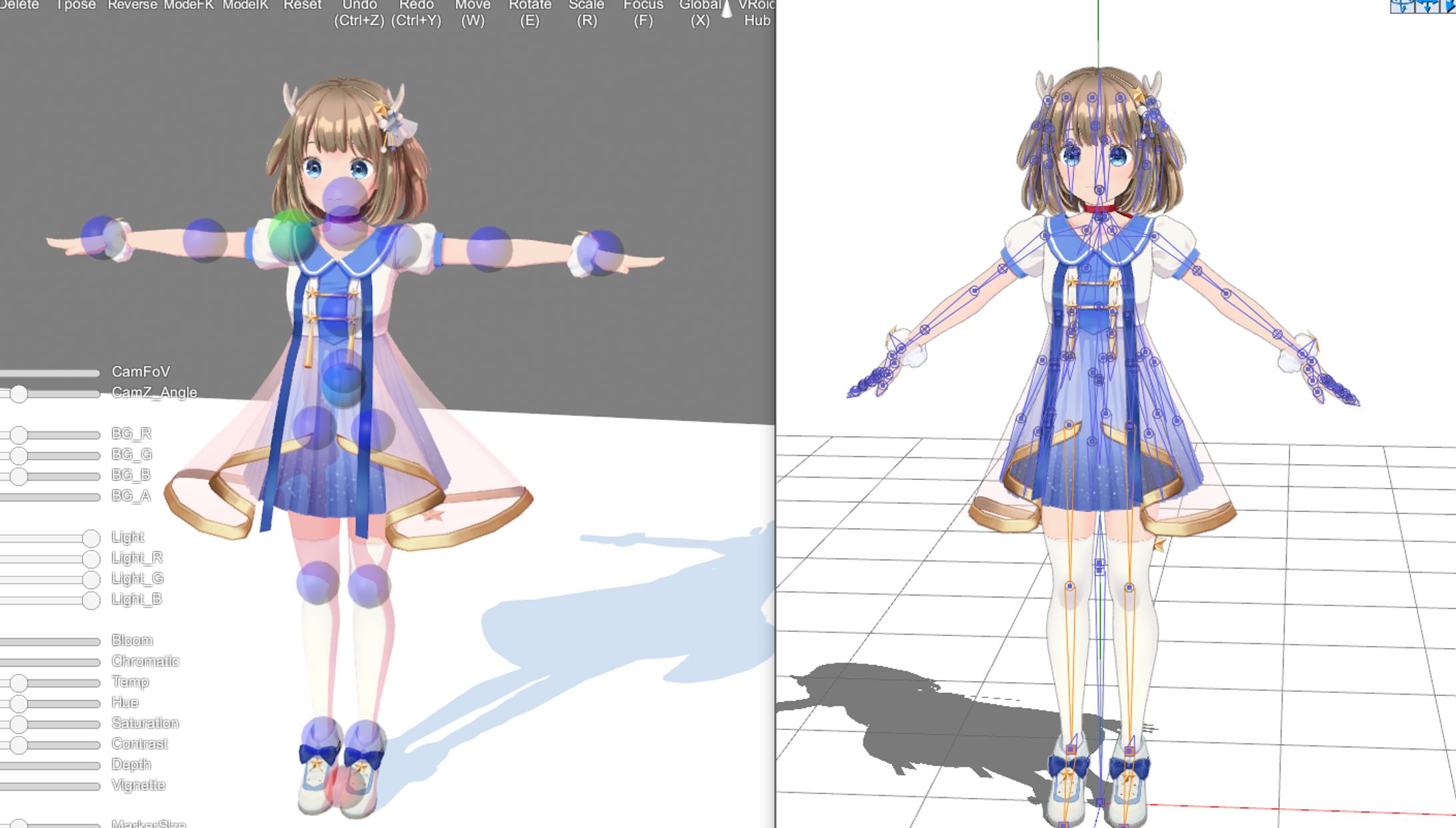 キャラクターモデル製作(リグ調整/VRM,PMX向)-1