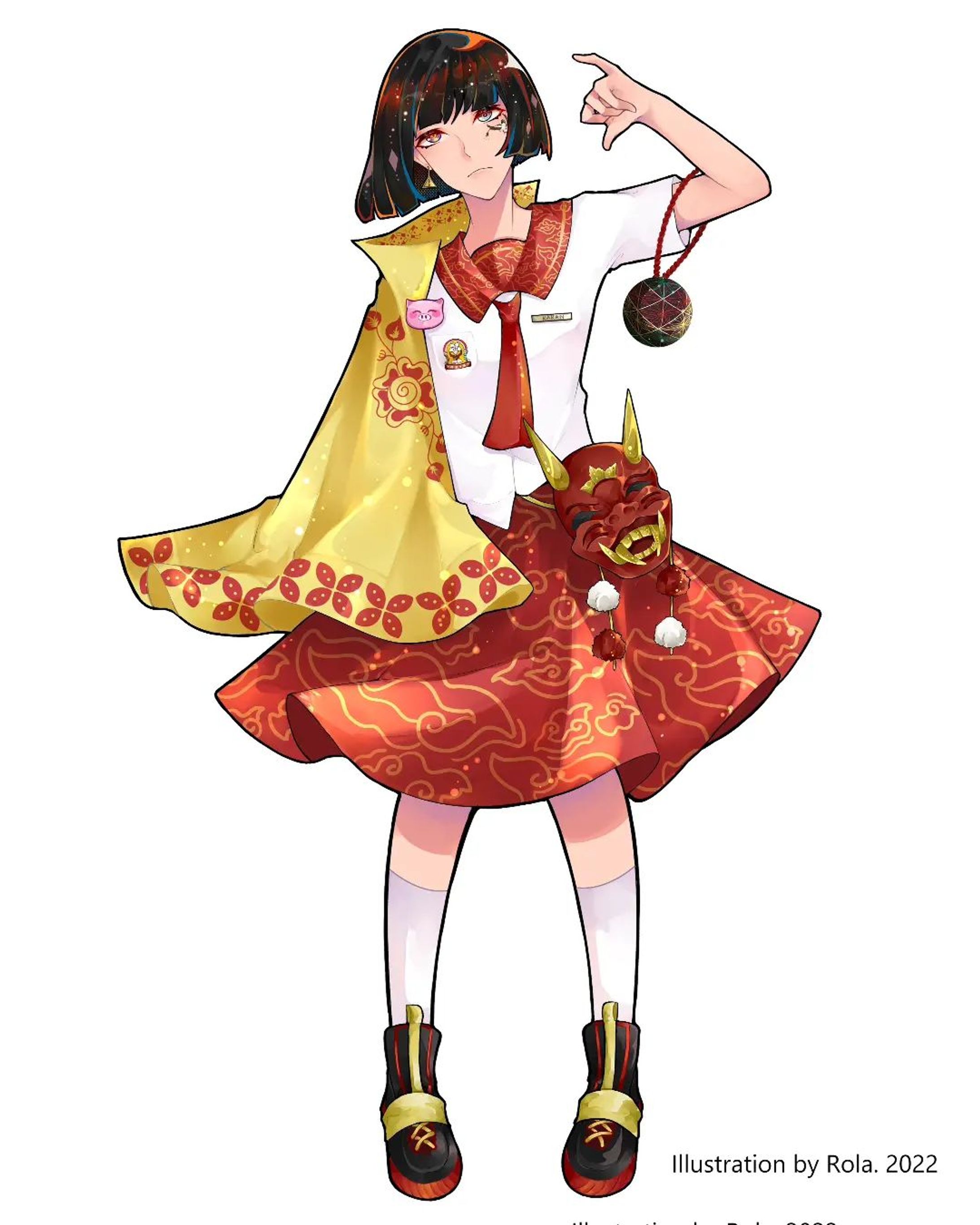 (2022 personal drawing) original character design, Karan-1
