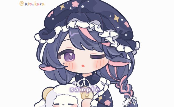 【バストアップ】彩星咲夜様 ＳＤイラスト