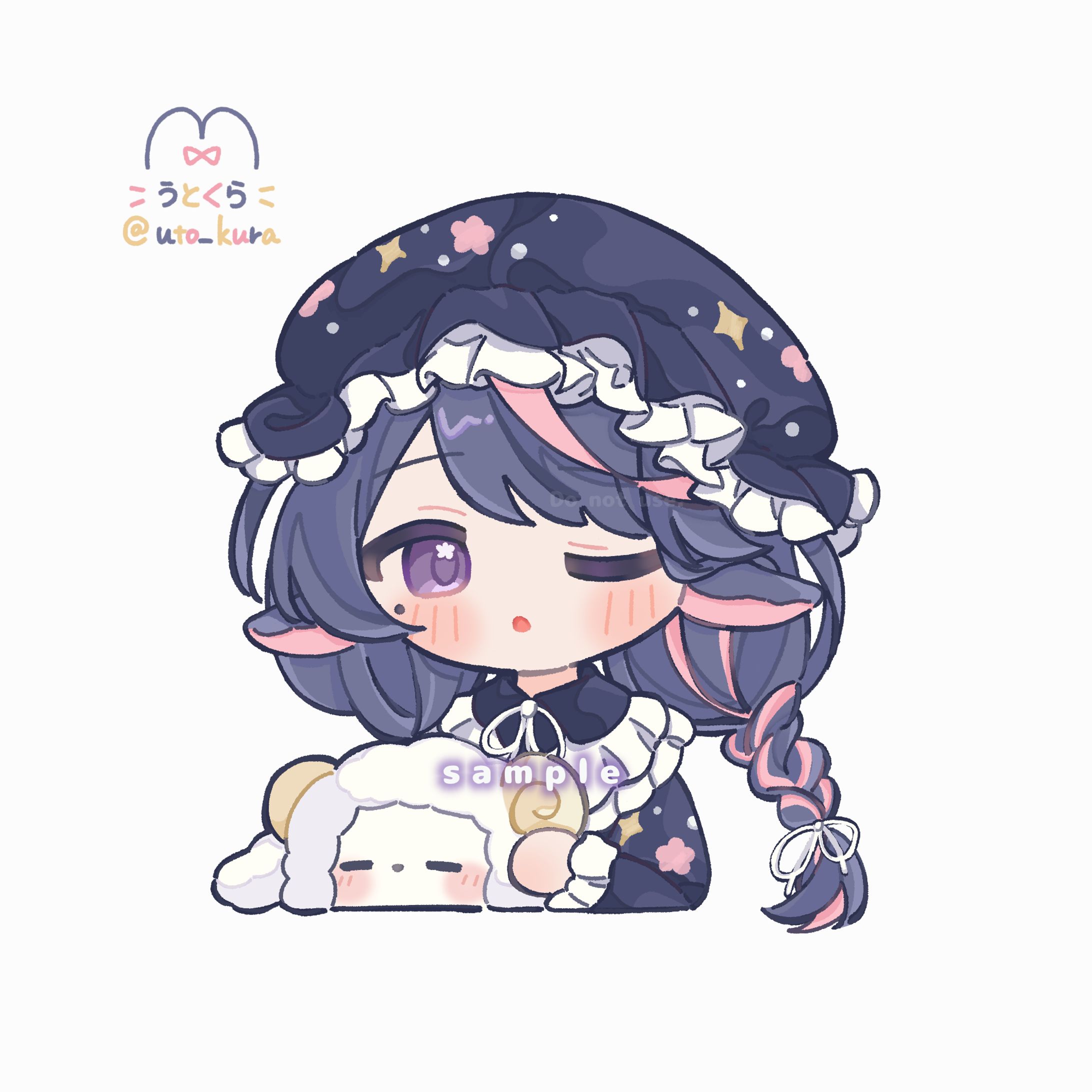 【バストアップ】彩星咲夜様 ＳＤイラスト-1