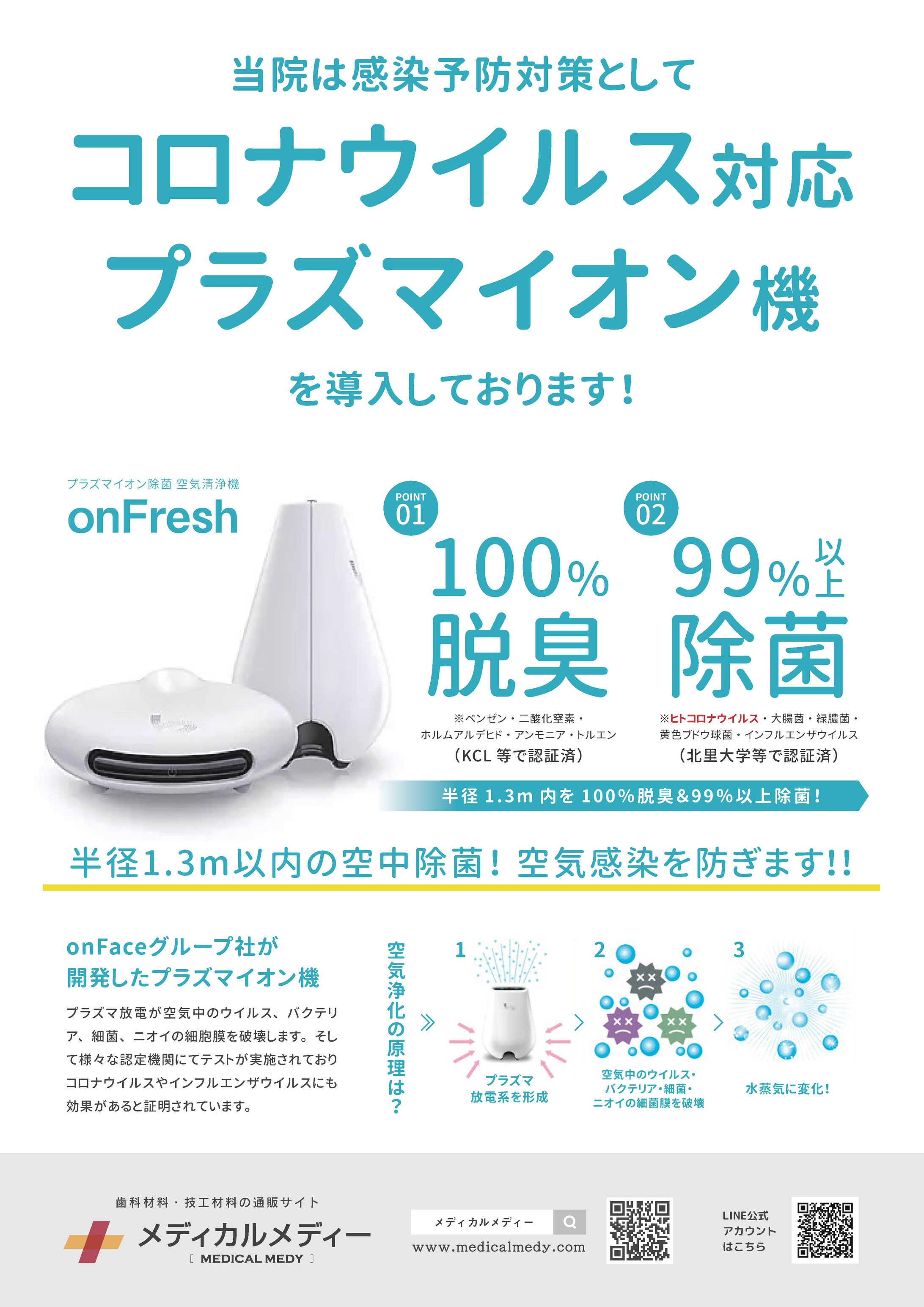 空間除菌使用中ポスター-1