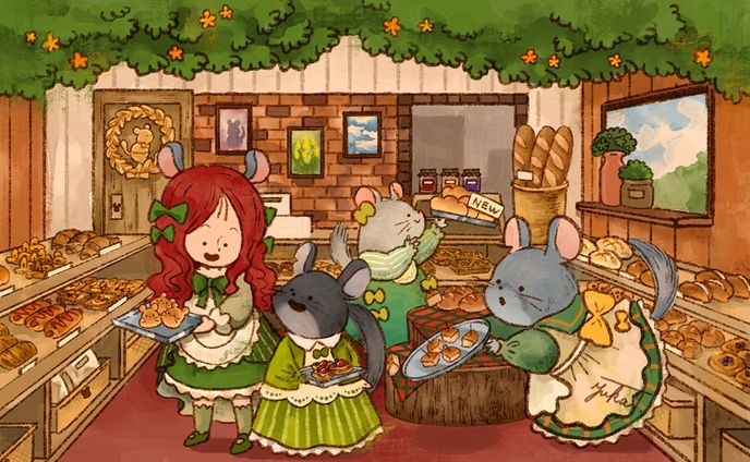 ペットをモデルにした名刺用イラスト