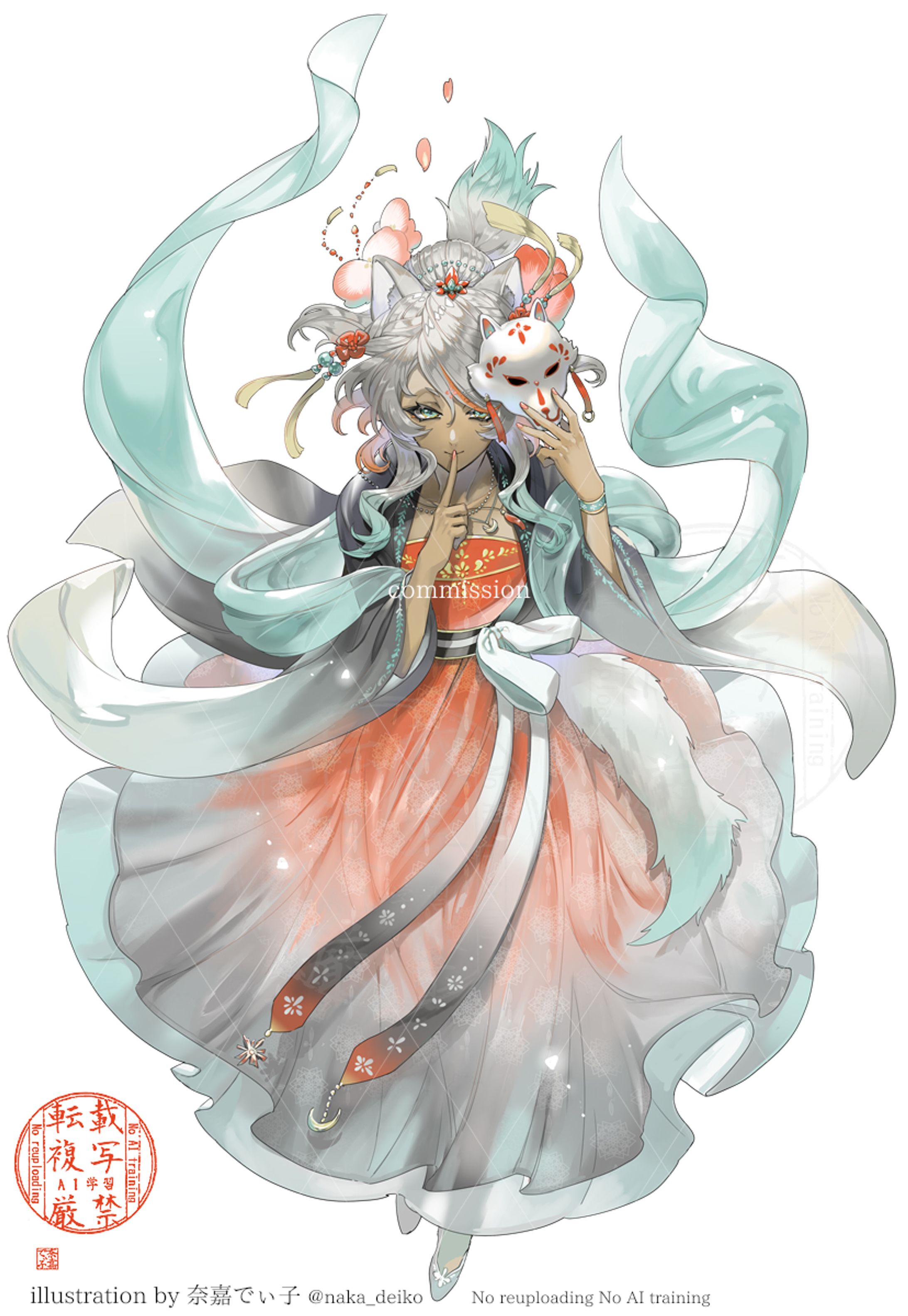 【works】歌ってみた動画用一枚絵　狼朗ハツキ様-1