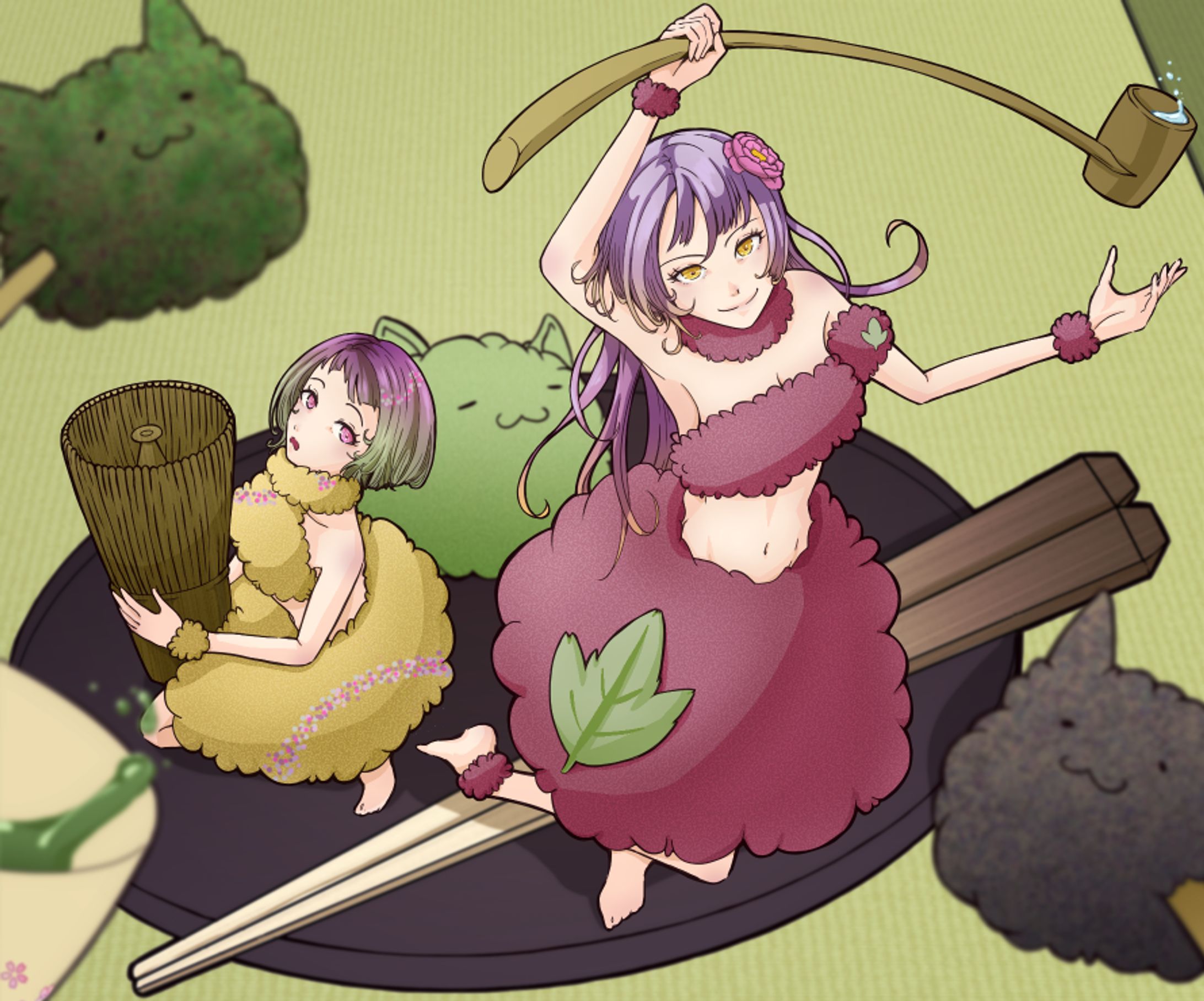 おはぎ＆ぼたもち擬人化-1