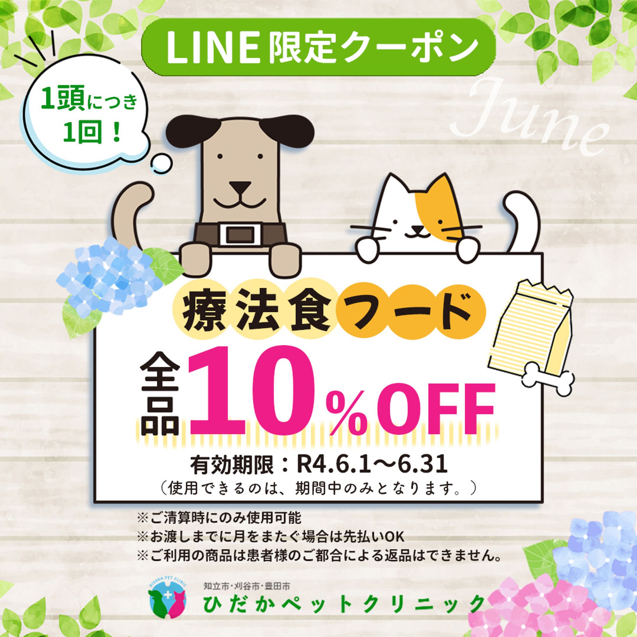 LINEクーポンペットクリニック12ヶ月（療法食フード）-1