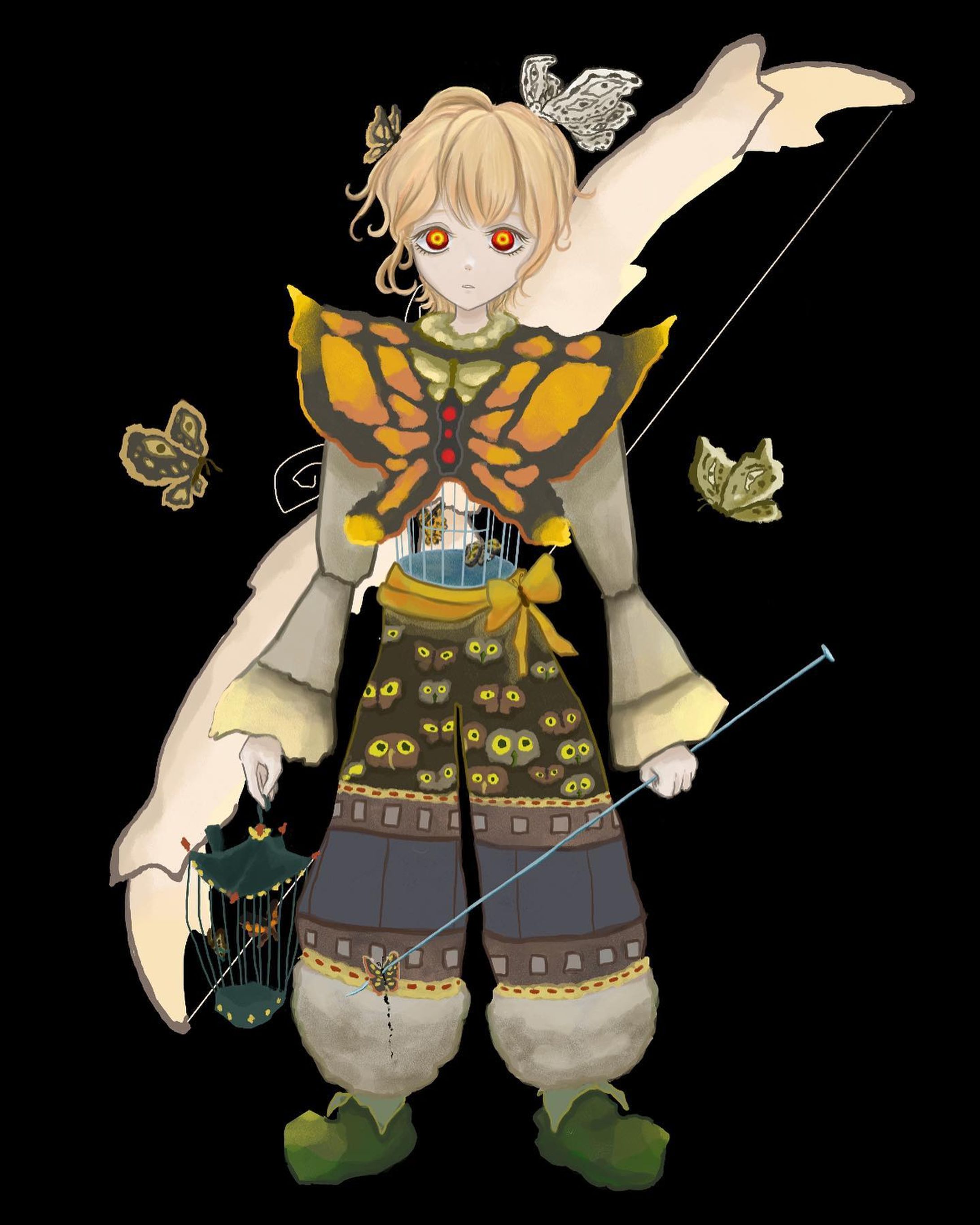 Sagittaire ⋆꙳♐️
𓂃𓂃𓂃𓂃𓂃𓂃𓂃𓂃𓂃𓂃

꙳☄︎ amour ✯‬♂

サーカスで蛾を操ってパフォーマンスする男の子。標本が大好き。蛾のことが好きすぎて食べてしまう時もある。

2枚目はキャラで隠れてしまった蛾の弓🥲
3枚目は母の友達の子どもちゃん作☺️ʚïɞ.•

#art #illustration #artwork  #插图 #일러스트#drawing #fantasyillustration #circus #constellation #イラスト #イラスト好きな人と繋がりたい  #イラストグラム #絵描きさんと繋がりたい #絵 #創作 #厚塗り #星座 #12星座 #アンティーク #antique #procreate #射手座 #蛾 #標本 #キャラクターデザイン #clown  #男の子イラスト  #美少年  #男の子-1