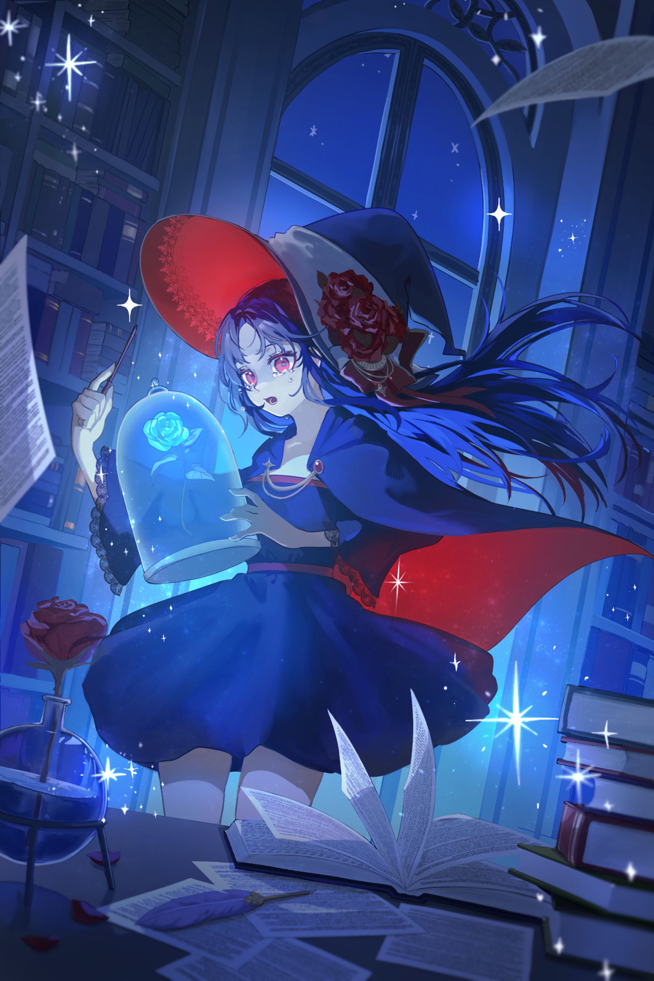 赤薔薇の魔女と青薔薇-1