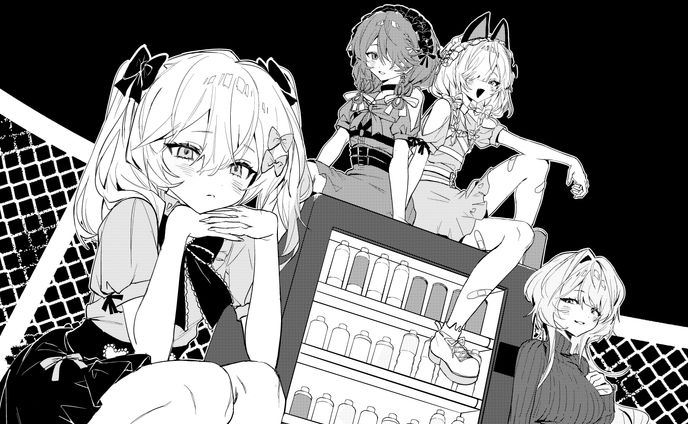 モノクロイラスト