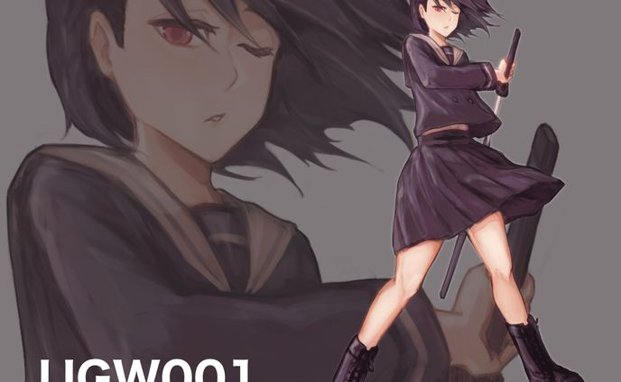 Uniformed Girl with Sword-α