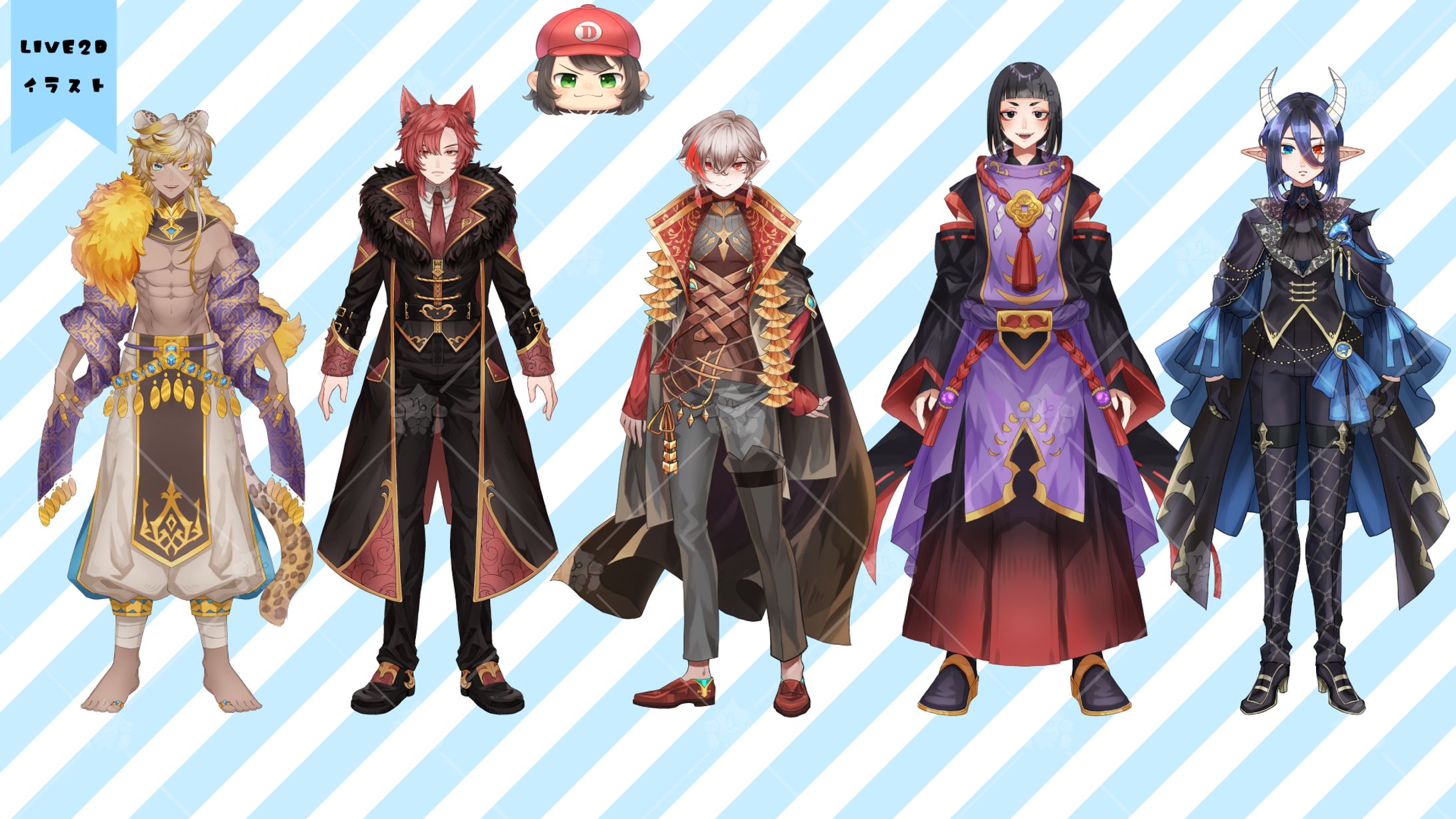 Live2Dイラスト見本（男性）-1