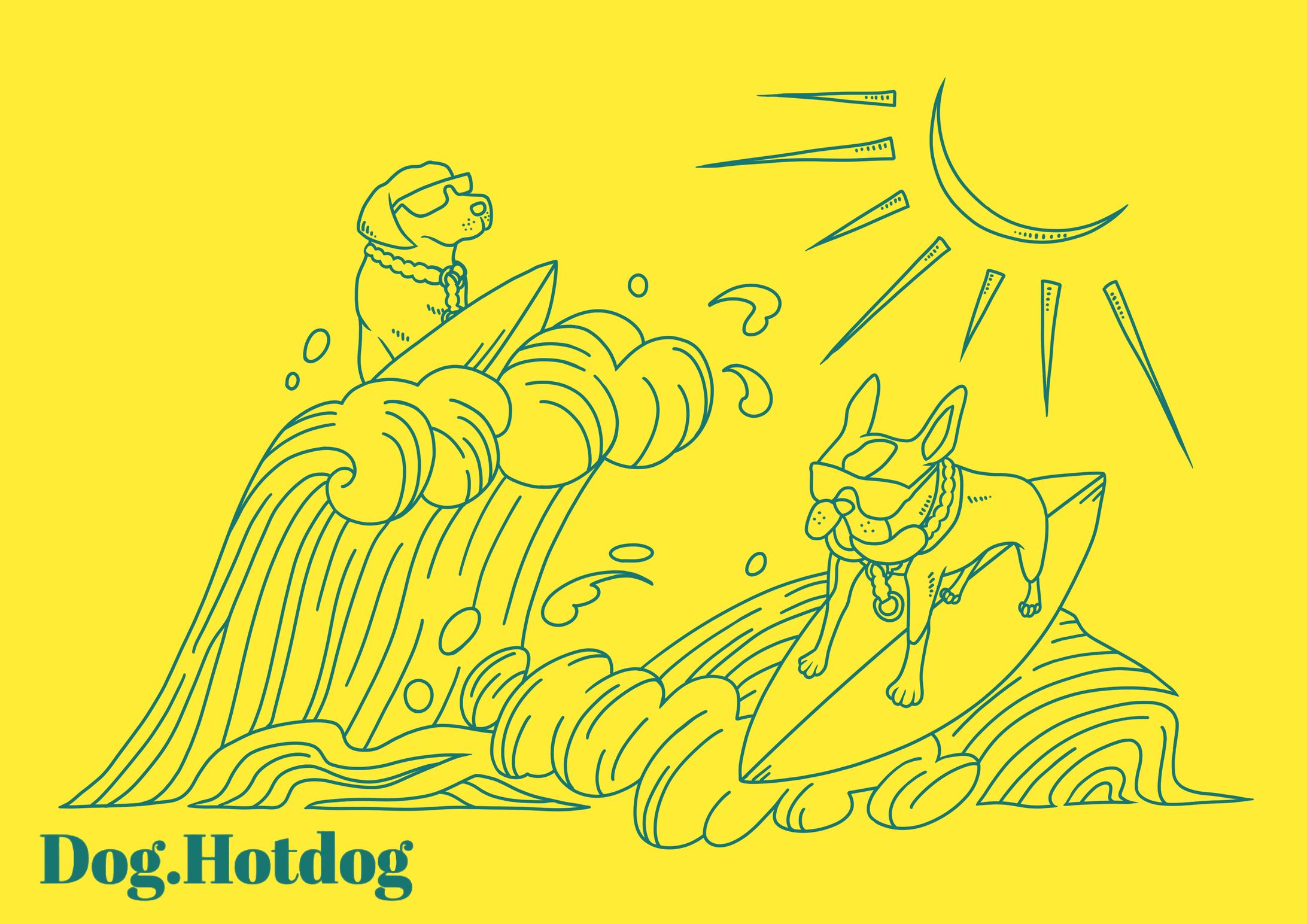 グッズ用イラスト「Dog.Hotdog」様-1
