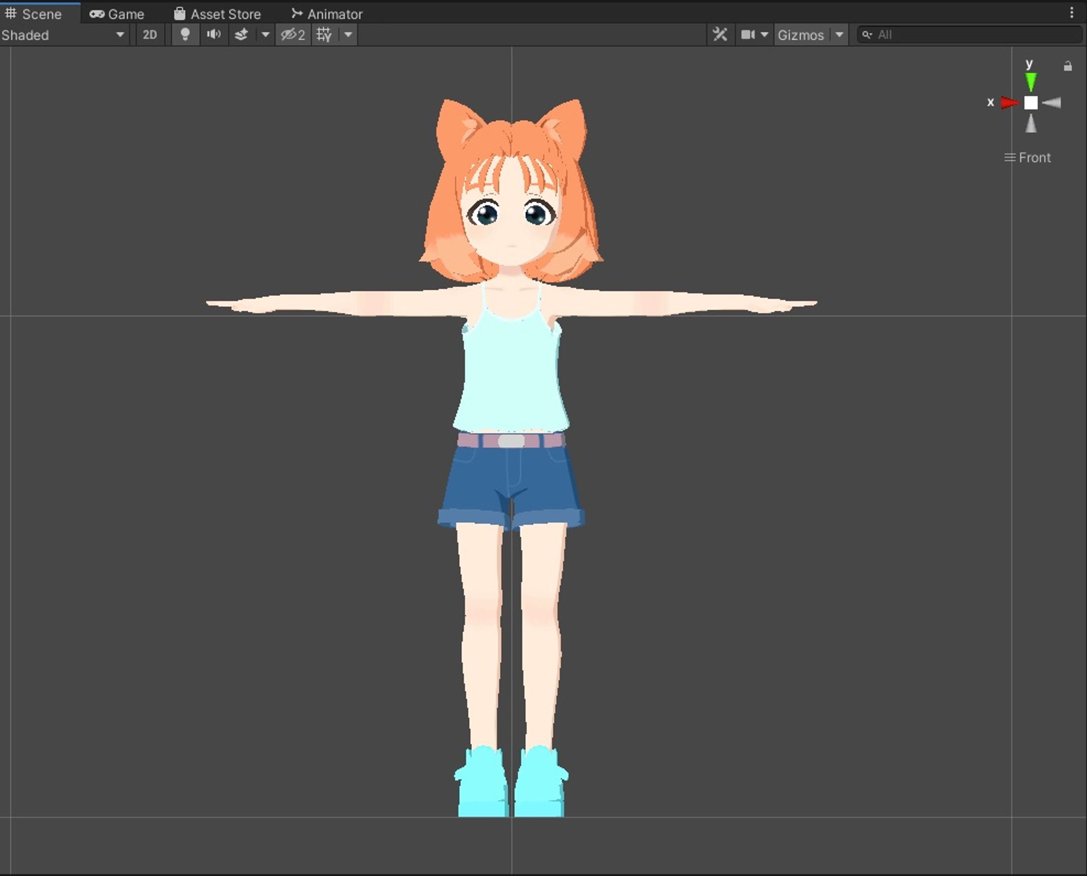 きつねのそらちゃんの3Dモデルです-1