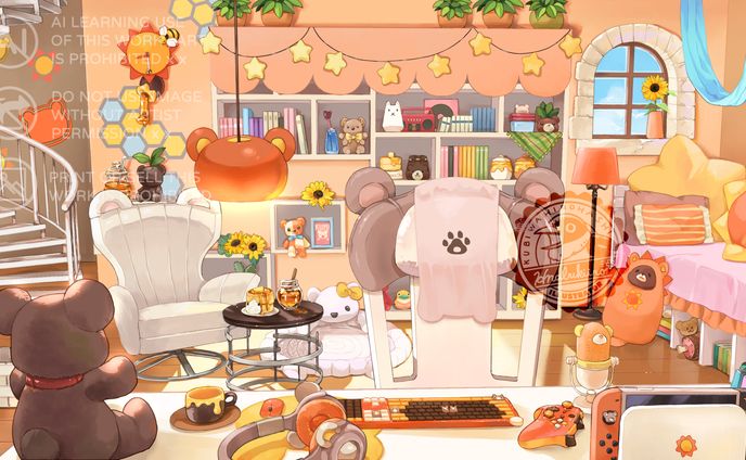 【日ノ熊はくび様】動く背景イラスト