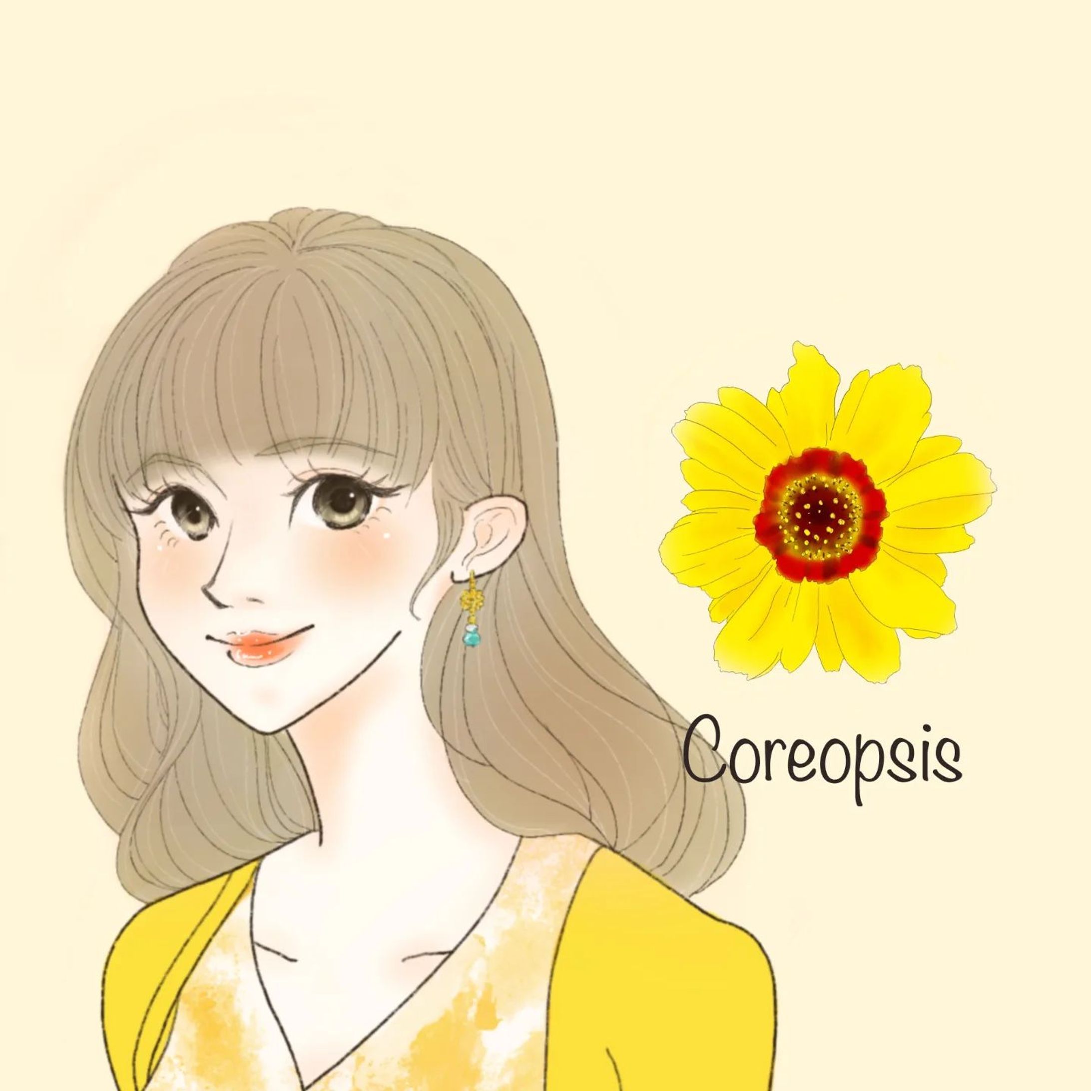 本日の誕生花は、
ハルシャギク
です。

花言葉は、
「いつも陽気」「一目惚れ」

鮮やかで元気になるような
黄色が魅力的なお花です。

ワンピースのイラストが続いていますが、
ワンピースを、可愛いという気持ちがとめられないので、仕方がない🎵

#illustration #illustrator #drawing  #ガールズイラスト #ファッション #fashion #ファッションイラストレーター #ファッションイラスト  #girl #絵 #art #ファッションスナップ #女の子イラストを描くのが好き #ヘアースタイル #メイク #アイコン  #スキンケア #アイコン作成 #イラスト好きな人と繋がりたい #誕生花 #アクセサリー  #女性イラスト-1