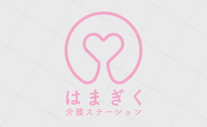 ショートヘア、モノクロロゴデザイン
