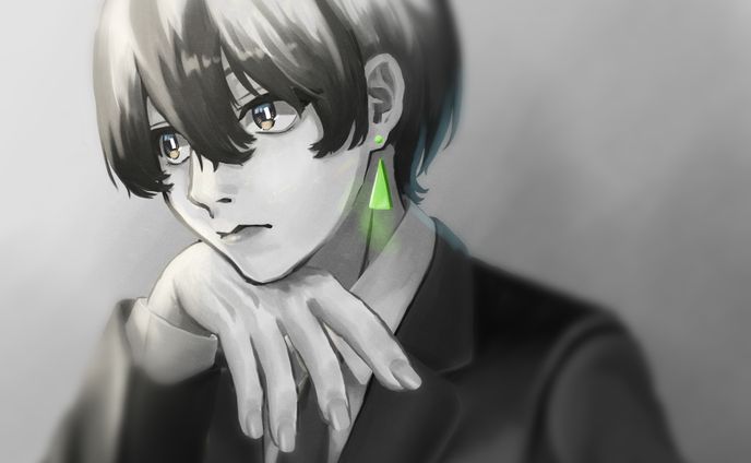 頬杖