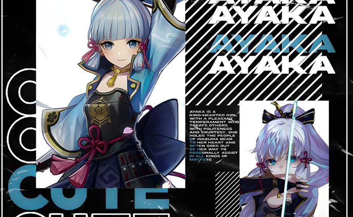 [Sweater Anime Design] Kamisato Ayaka - Genshin Impact