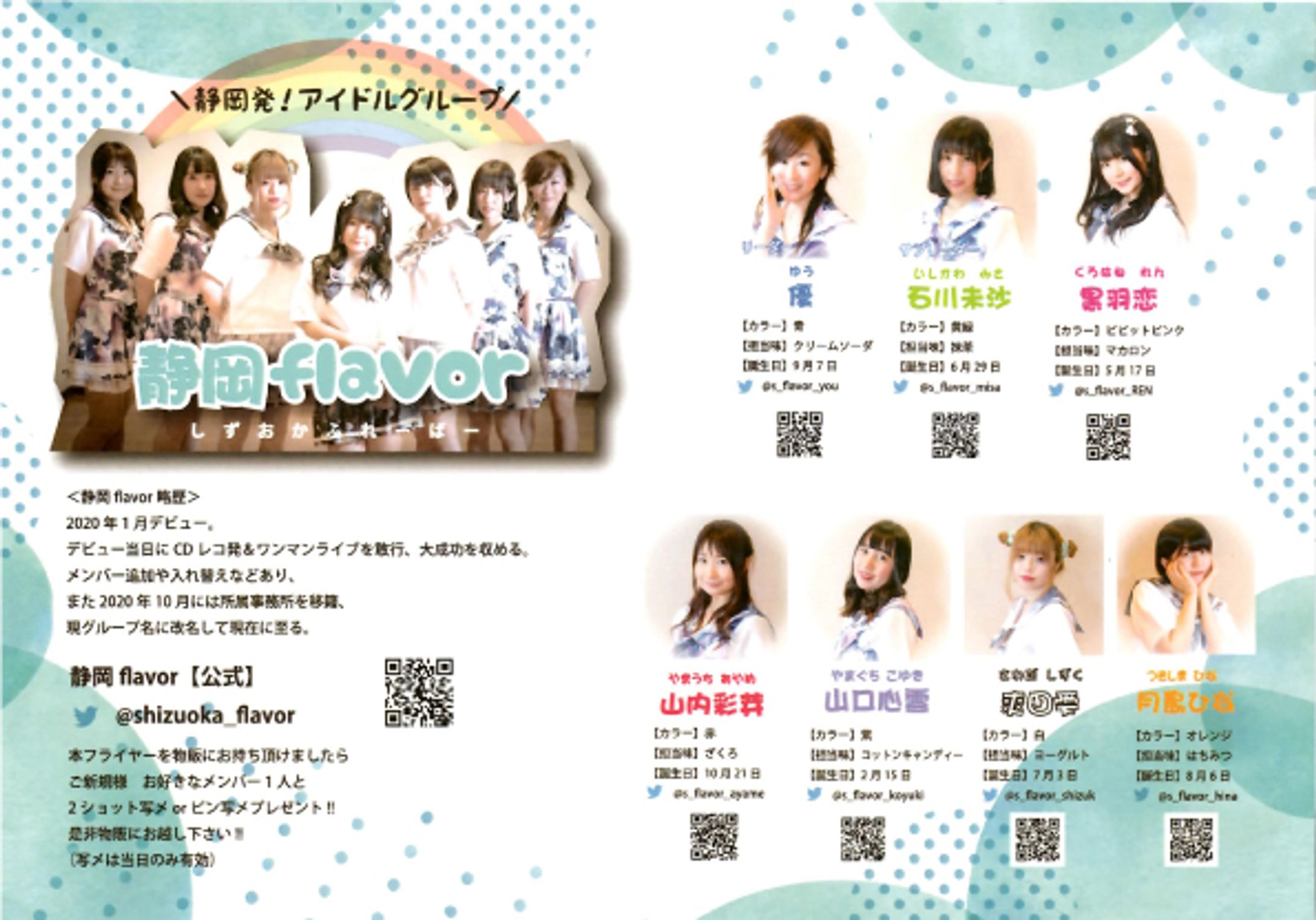アイドルのプロフィールチラシ-1